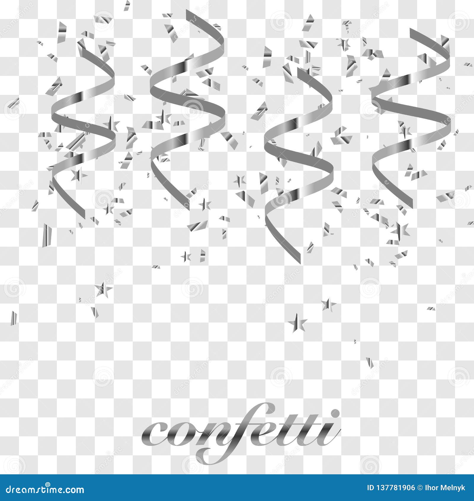 Grey confetti EPS10 stock vector. Illustration of greeting 137781906