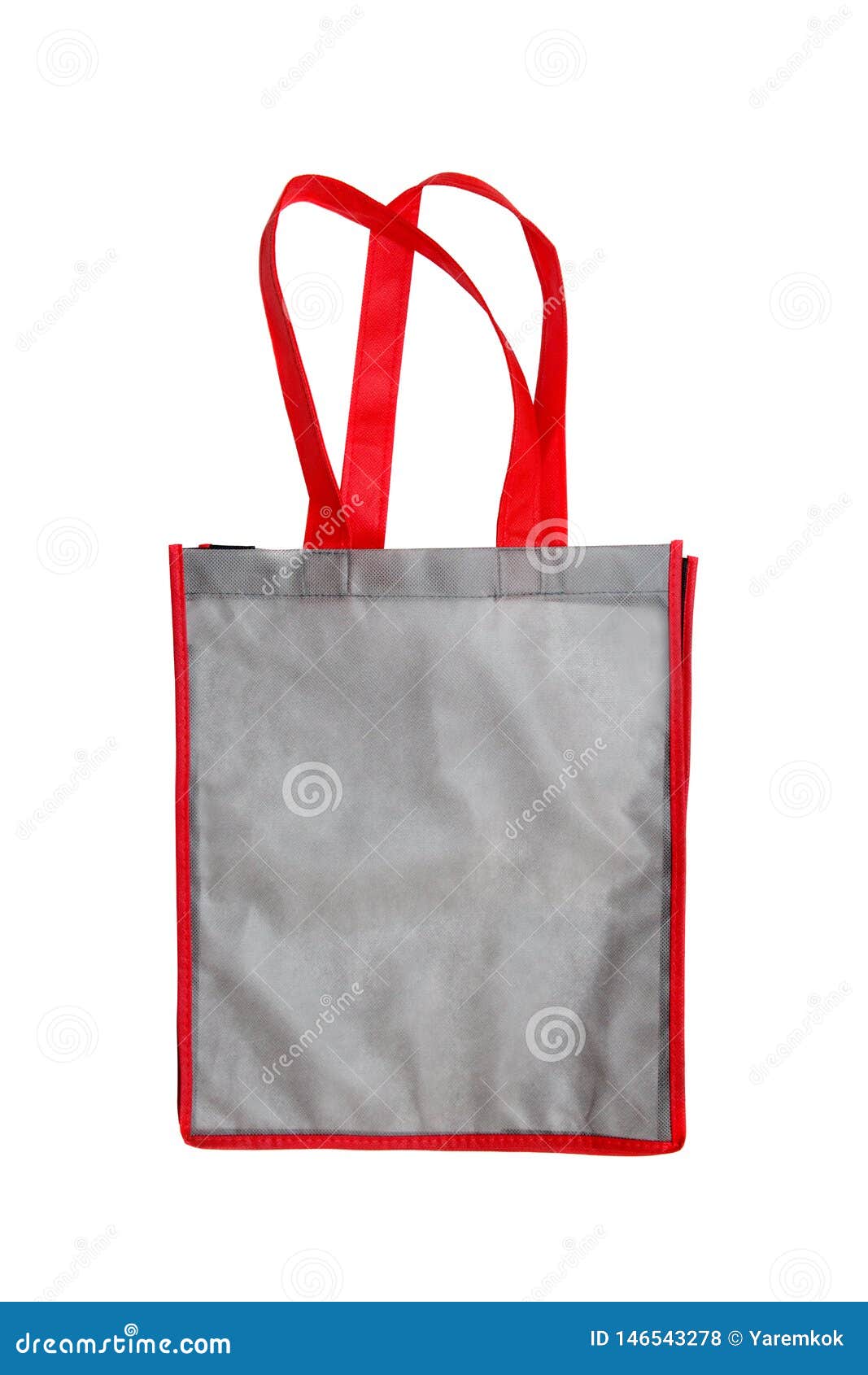 Download Grey Fabric Canvas Bag For Shopping Isolated On White ...