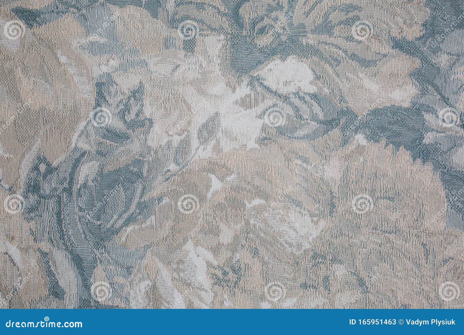 Grey Flowers on Wallpaper Background. Pastel Colors Texture Stock