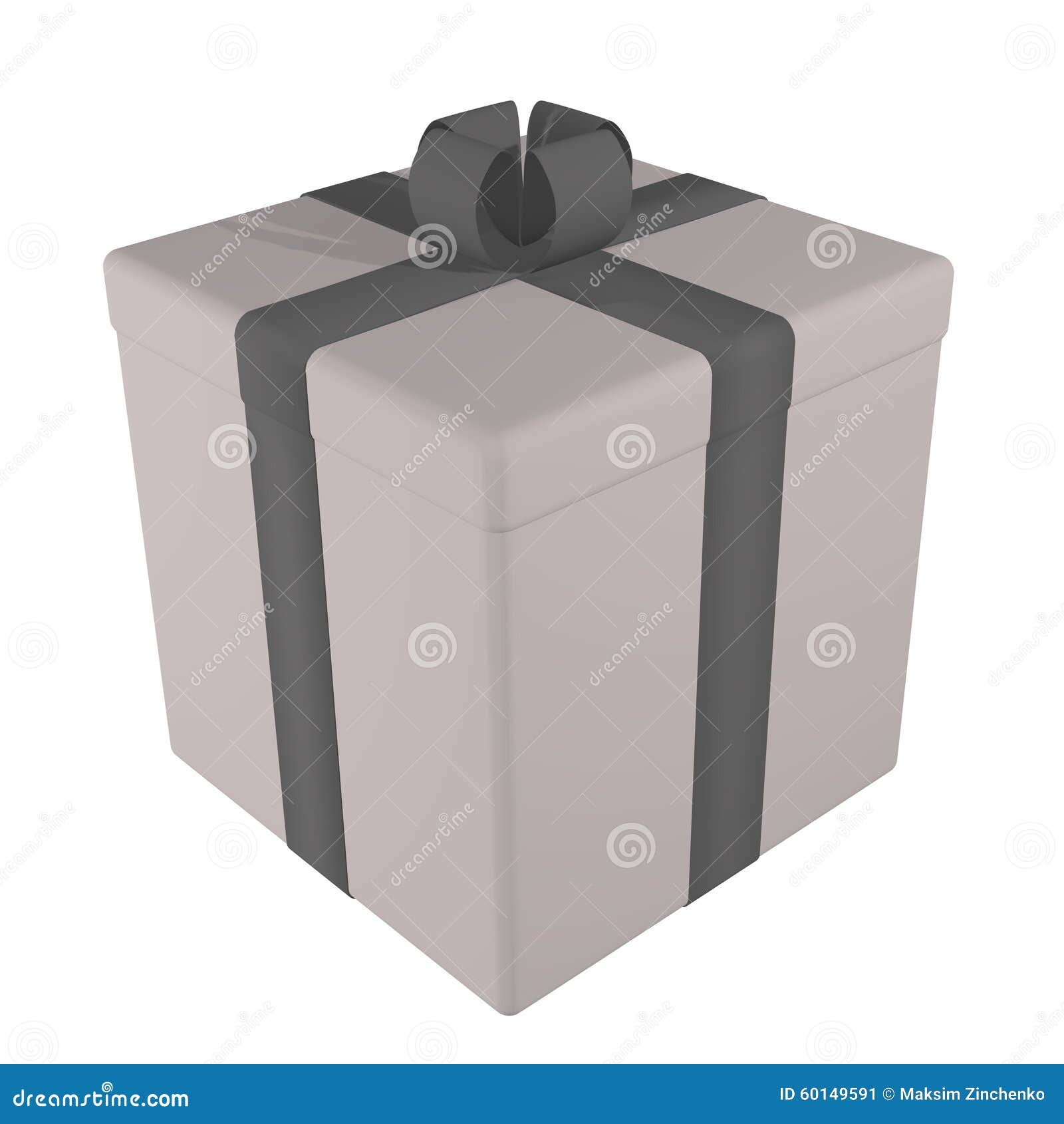 Grey gift box stock illustration. Illustration of present 60149591