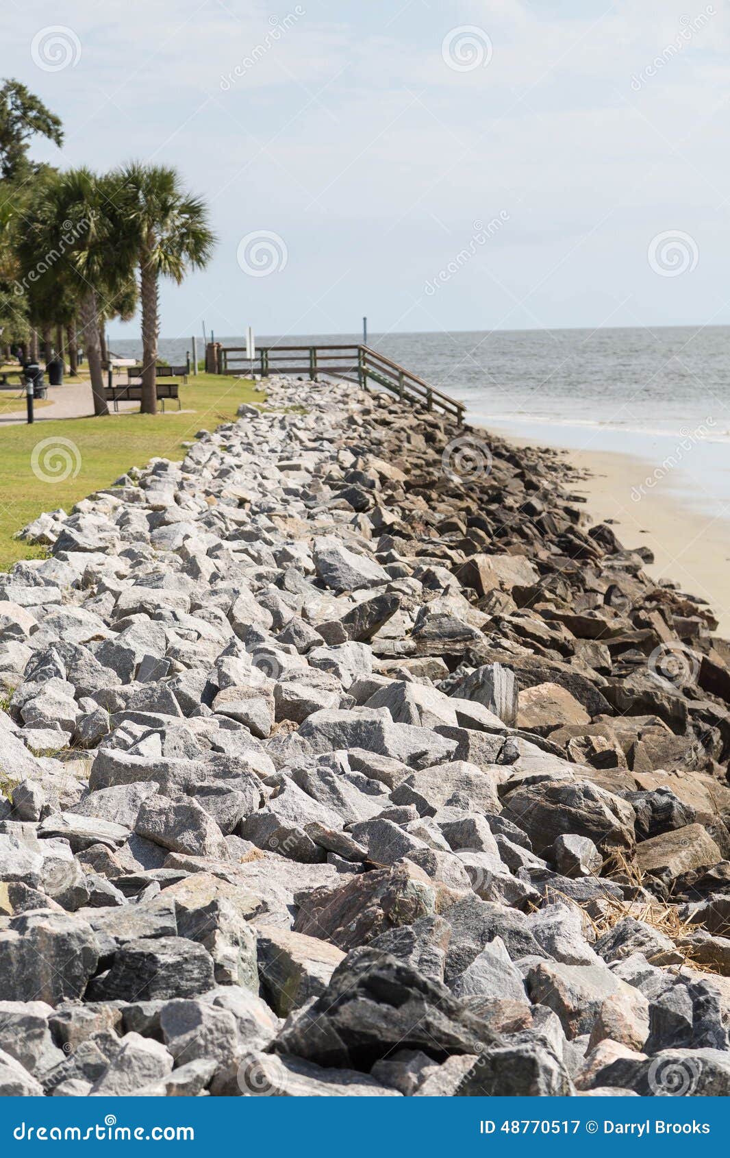 Grey Granite Rocks of Seawall Stock Image Image of shore, pier 48770517