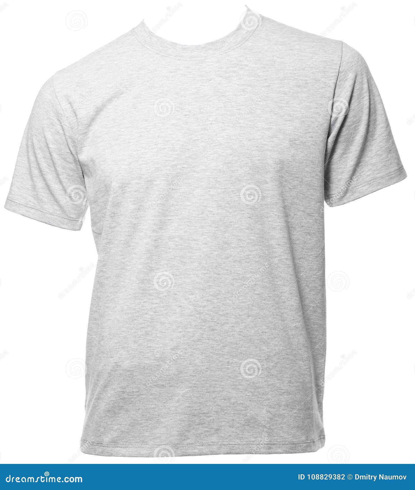 Grey Heathered Shortsleeve Cotton Tshirt on a Mannequin Isolated Stock ...