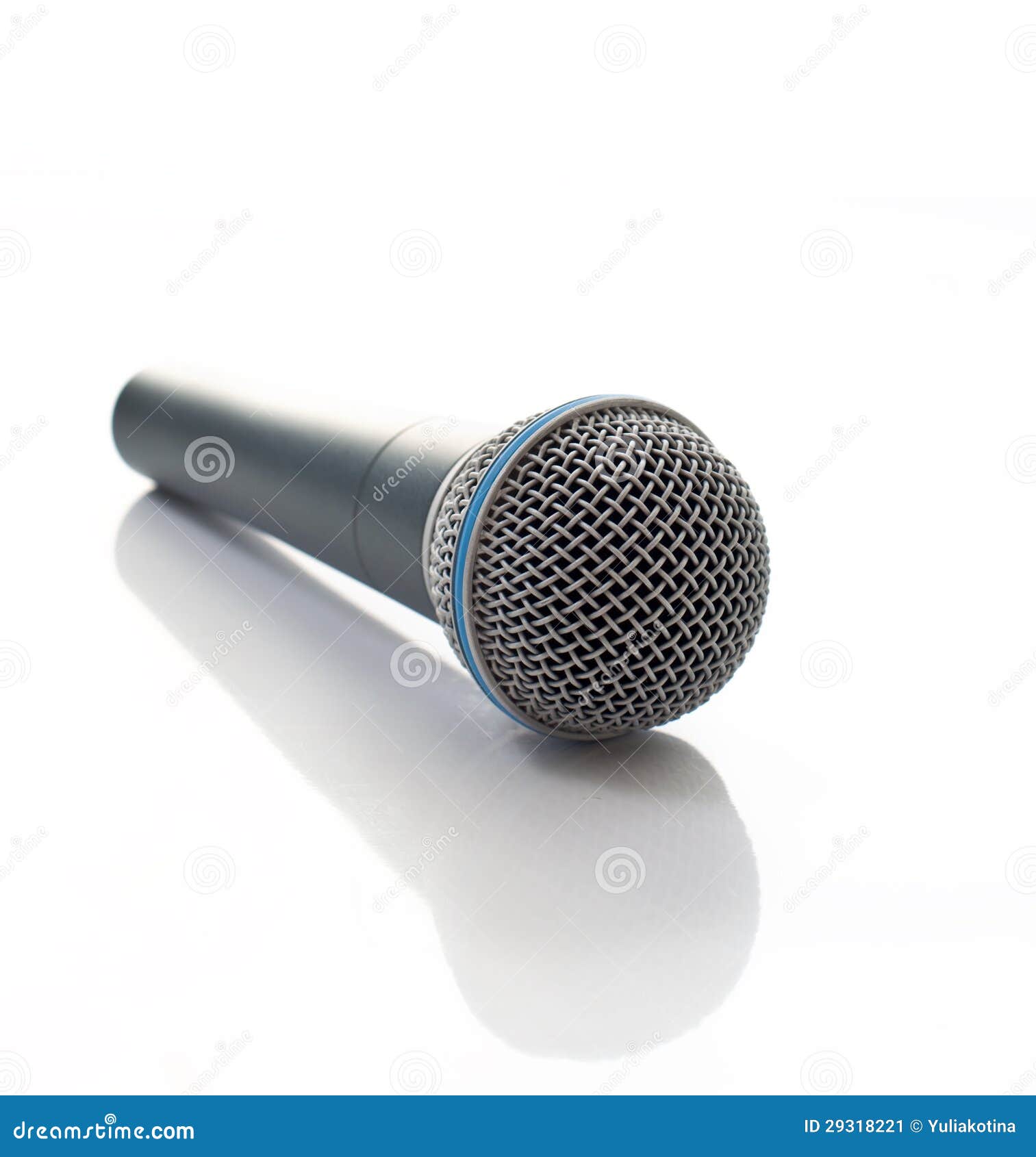 Grey microphone stock image. Image of chrome, entertainment 29318221