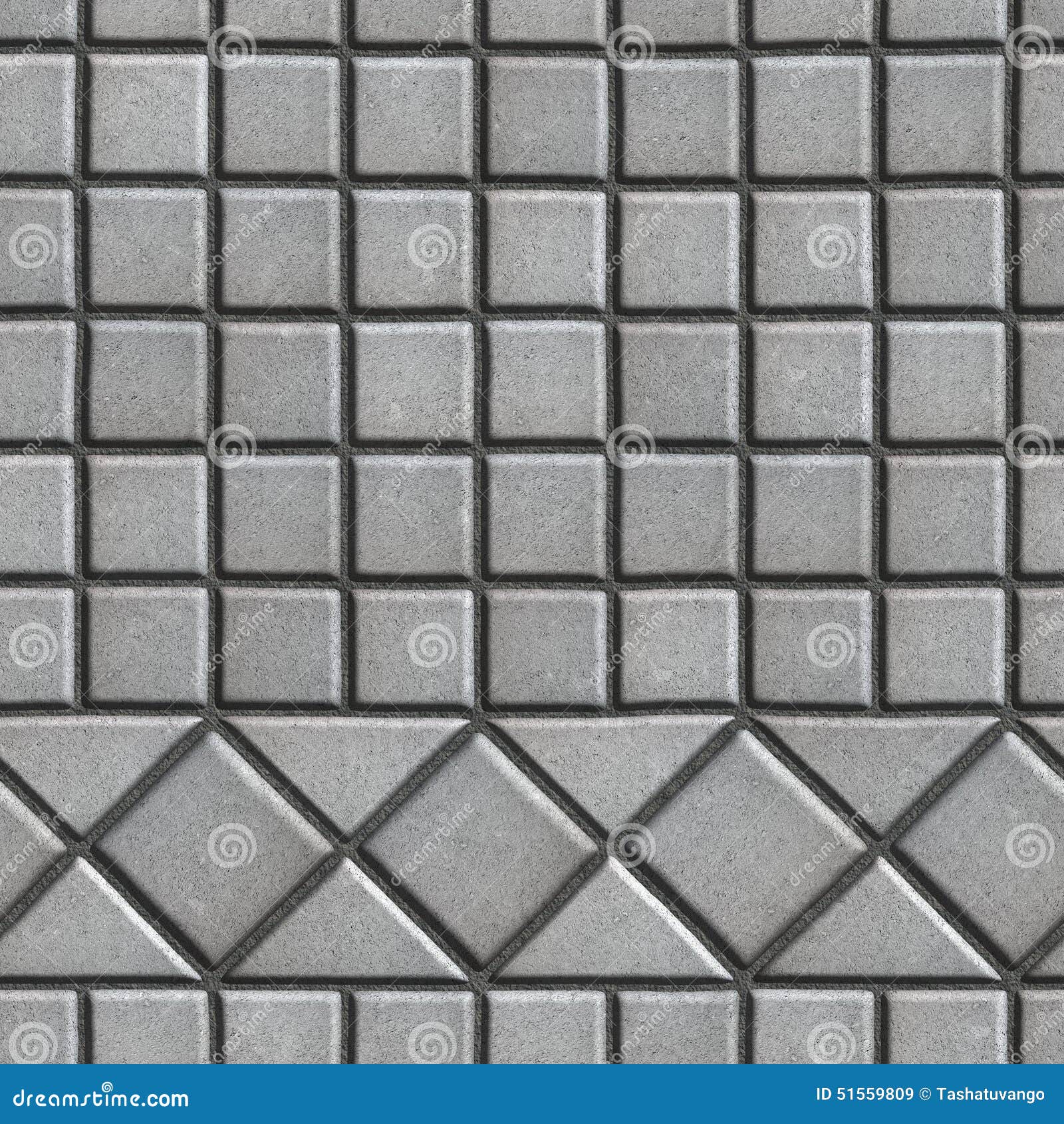 grey pave slabs in the form of small squares and