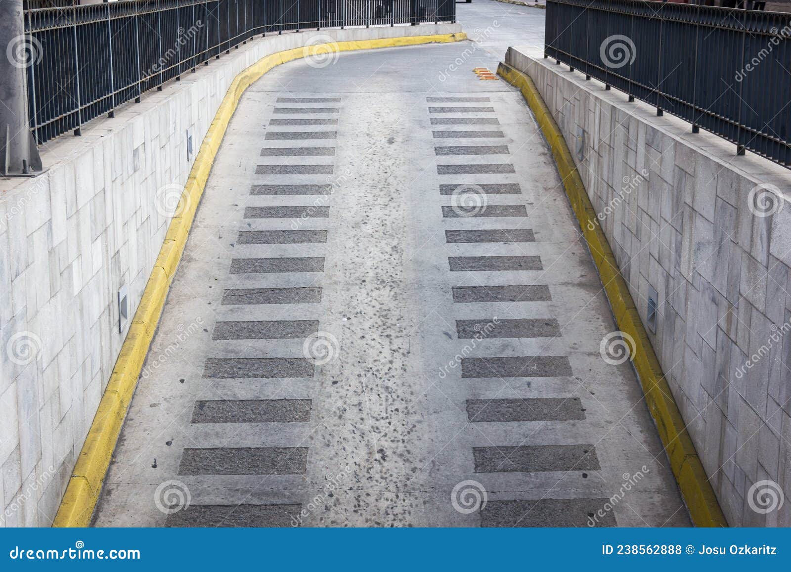 Grey Pavement of Garage Ramp Stock Photo - Image of transport, exit ...