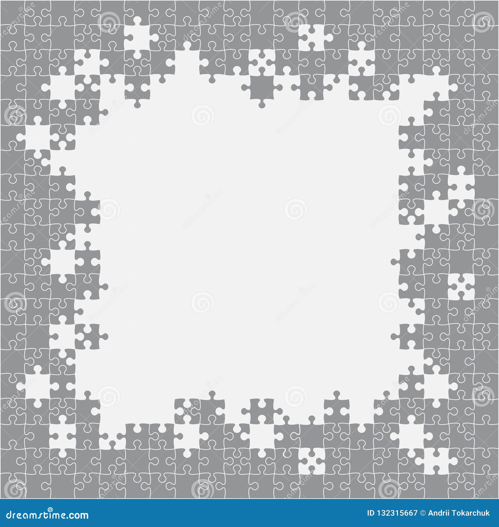 The Grey Puzzle Frame Puzzle Pieces Banner Stock Vector Illustration Of Mind Grey 132315667