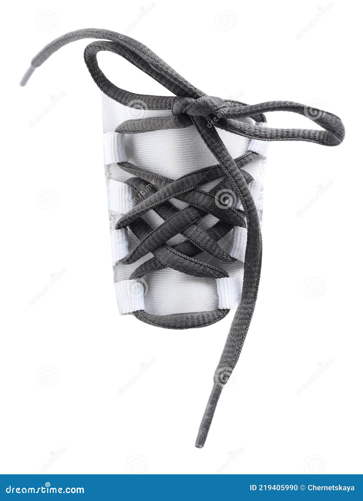 Grey Shoe Laces Isolated on White Stock Photo Image of lace, line