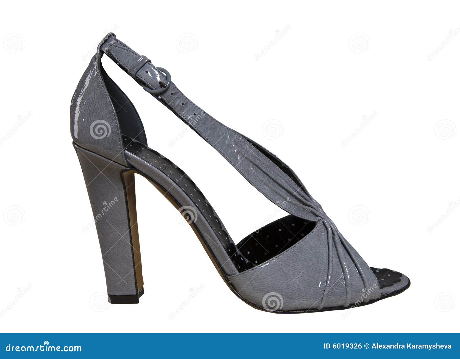 Grey shoes with high heels stock photo. Image of footwear - 6019326