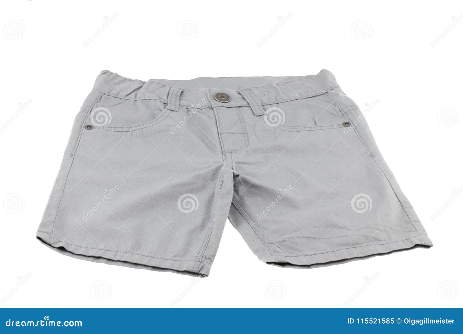 Grey Short for a Boy Isolated on White Stock Image - Image of sport ...