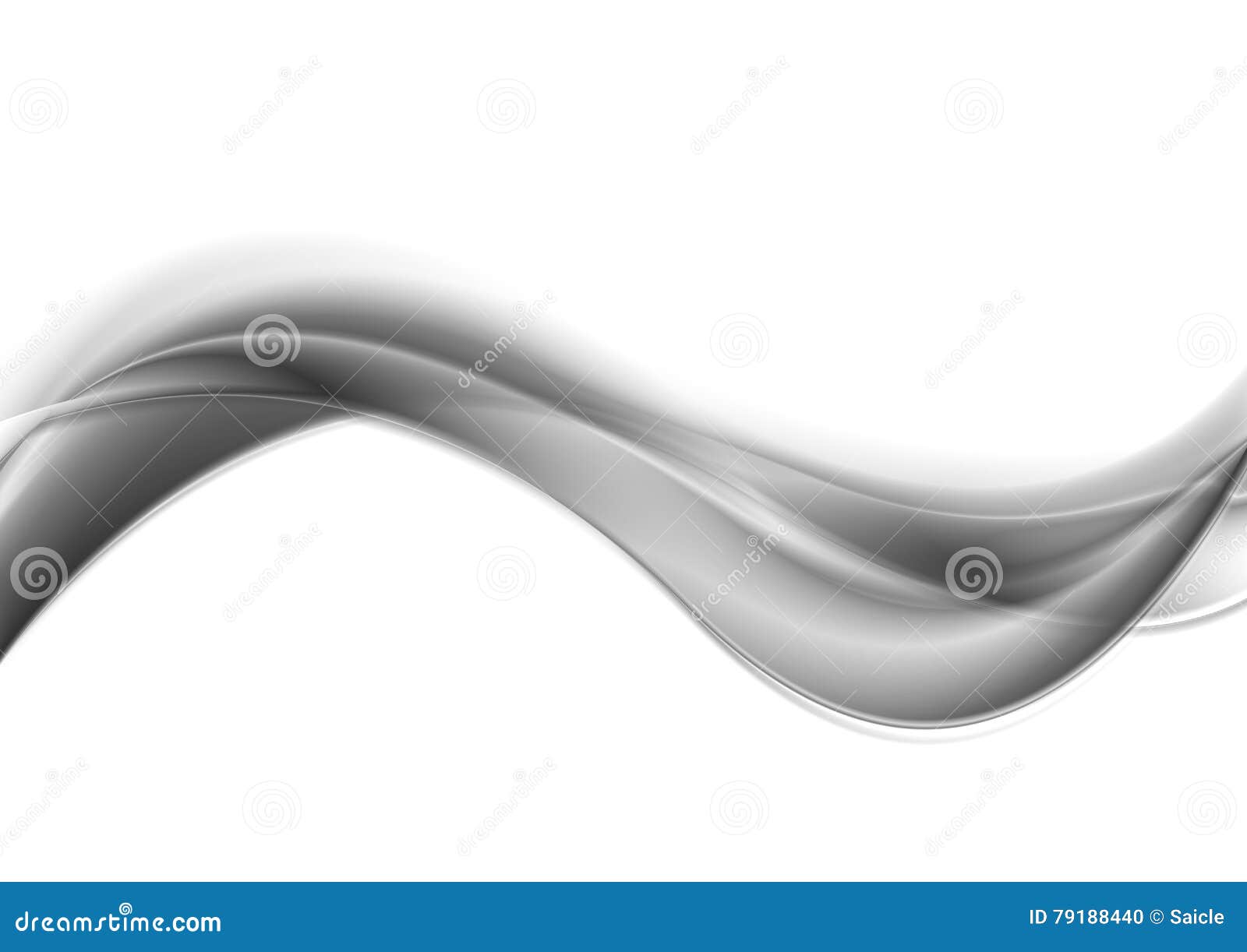 Grey Silver Smooth Waves Abstract Background Stock Vector