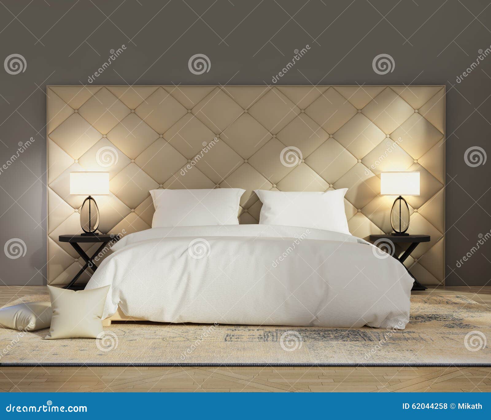 Grey Sofa with a Purple Damask Victorian Wallpaper Stock Photo Image