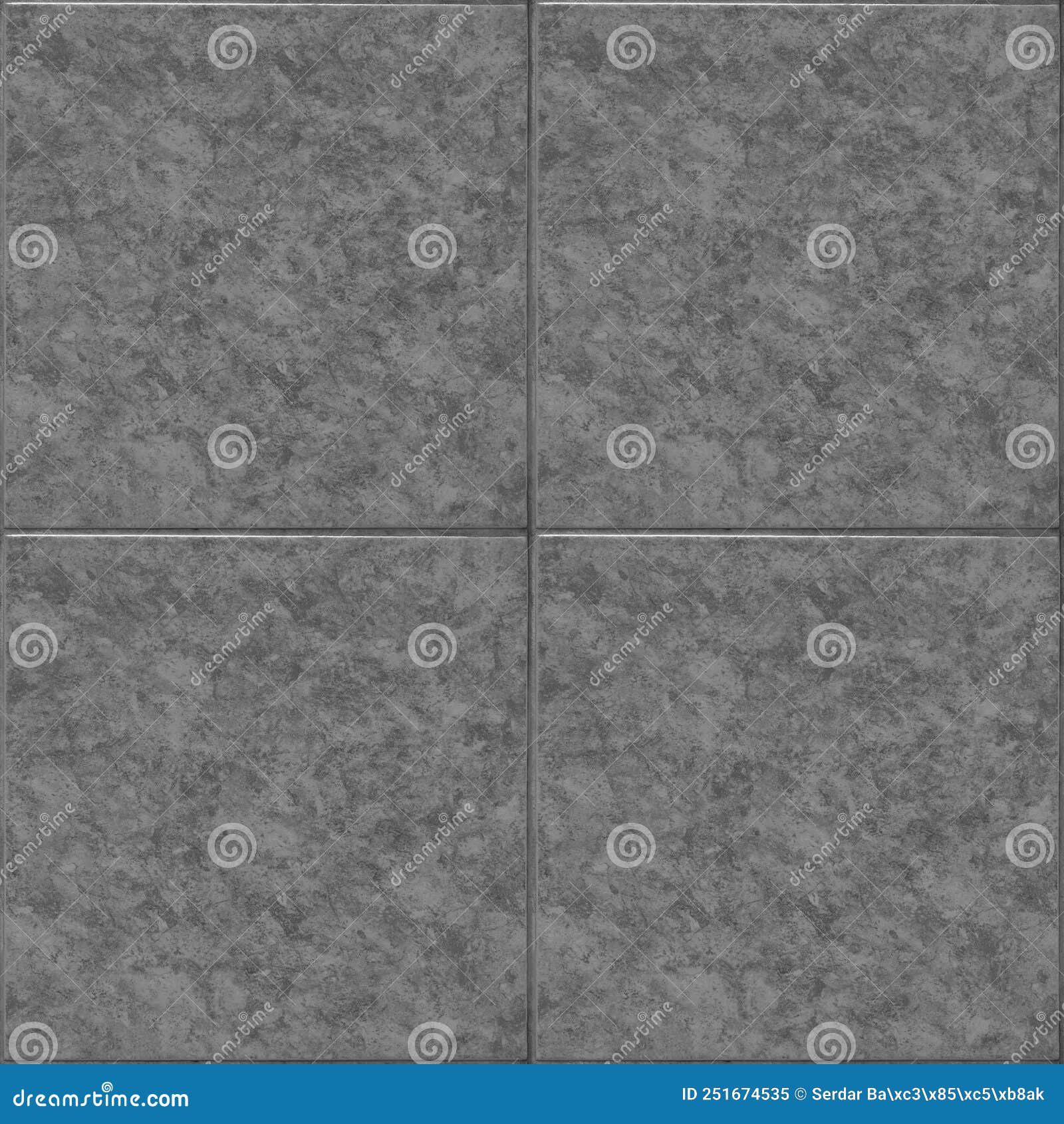 Grey Square Ceramic Tile Seamless, Can Be Used Indoors and Outdoors