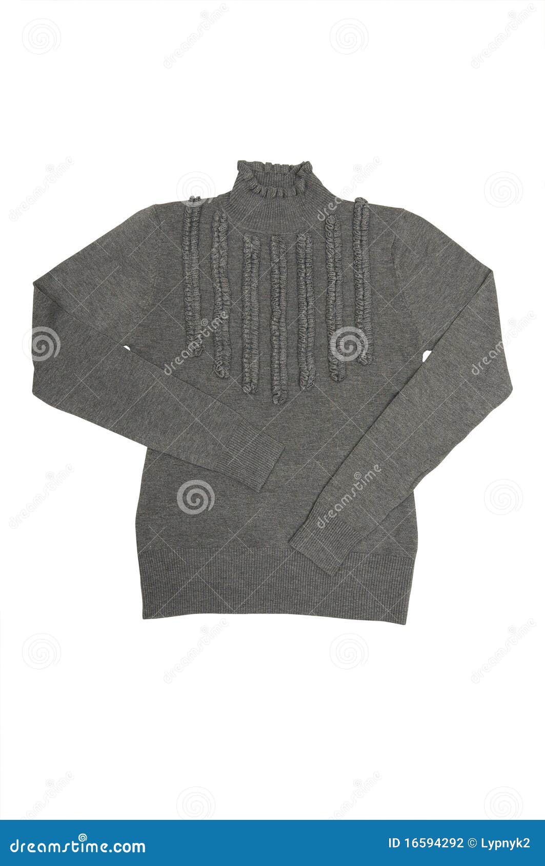 Grey sweater on a white. stock photo. Image of trendy - 16594292