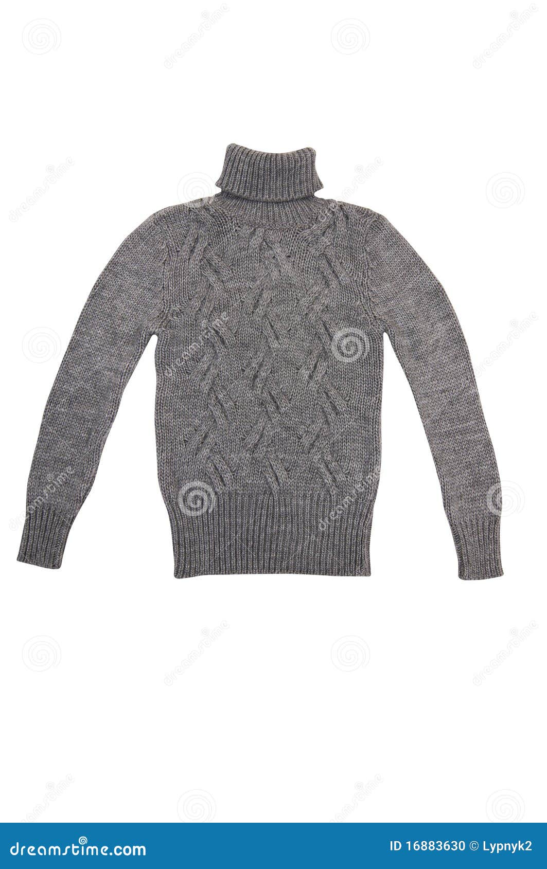Grey sweater on a white. stock photo. Image of chic, dress - 16883630