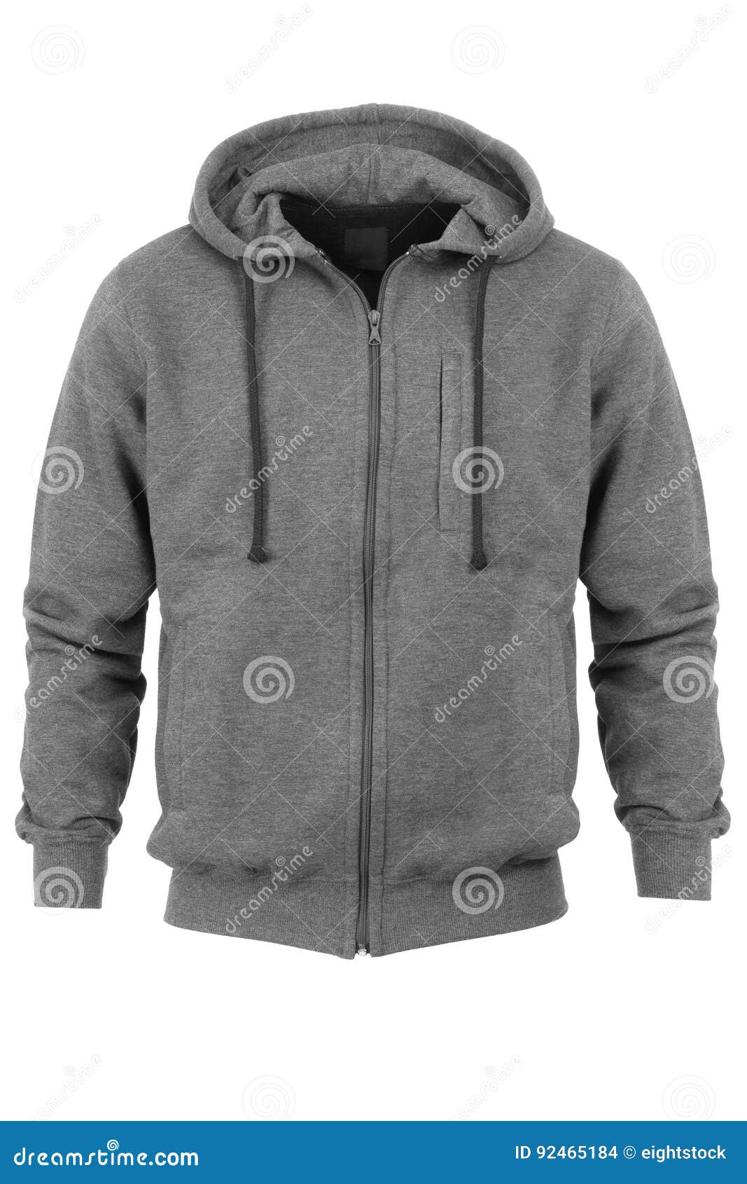 Grey Sweatshirt on White Background Stock Photo - Image of home, hood ...