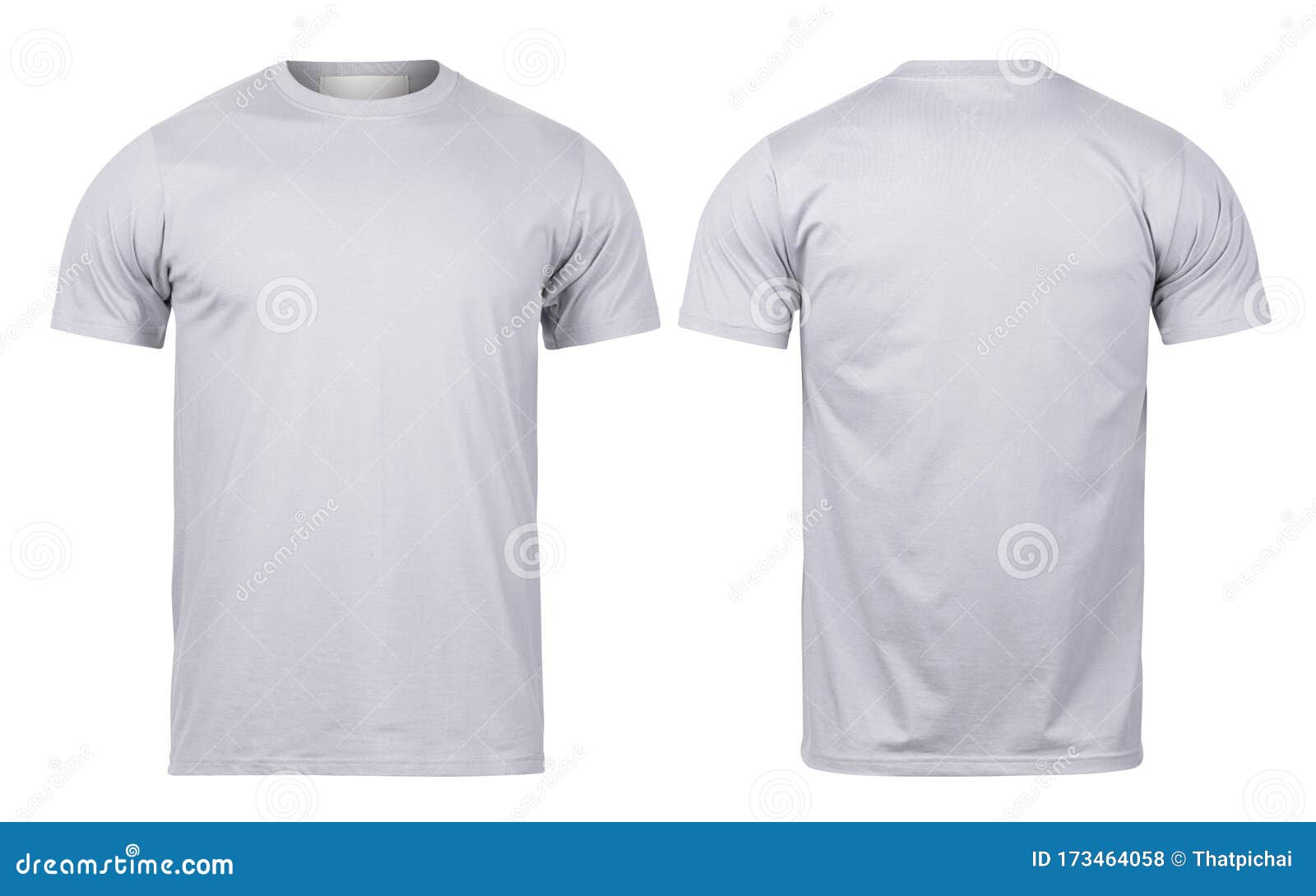 grey t shirt side view