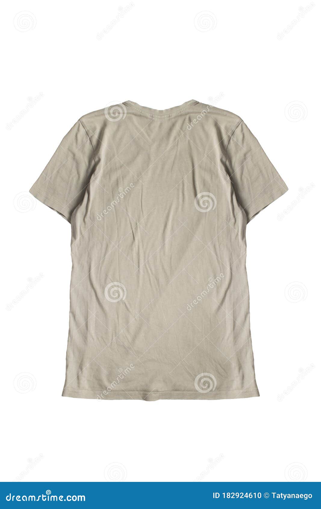 Grey t-shirt isolated stock photo. Image of grey, garment - 182924610