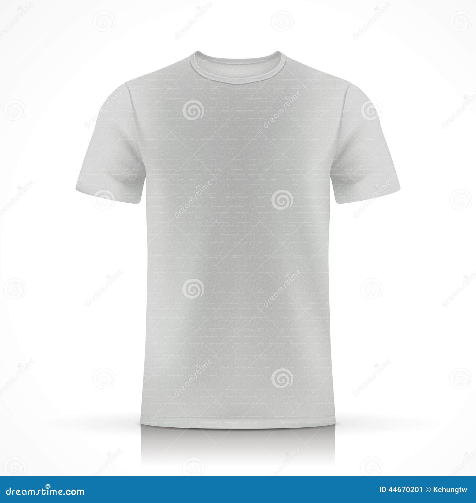 Download Grey T-shirt template stock vector. Illustration of collar - 44670201