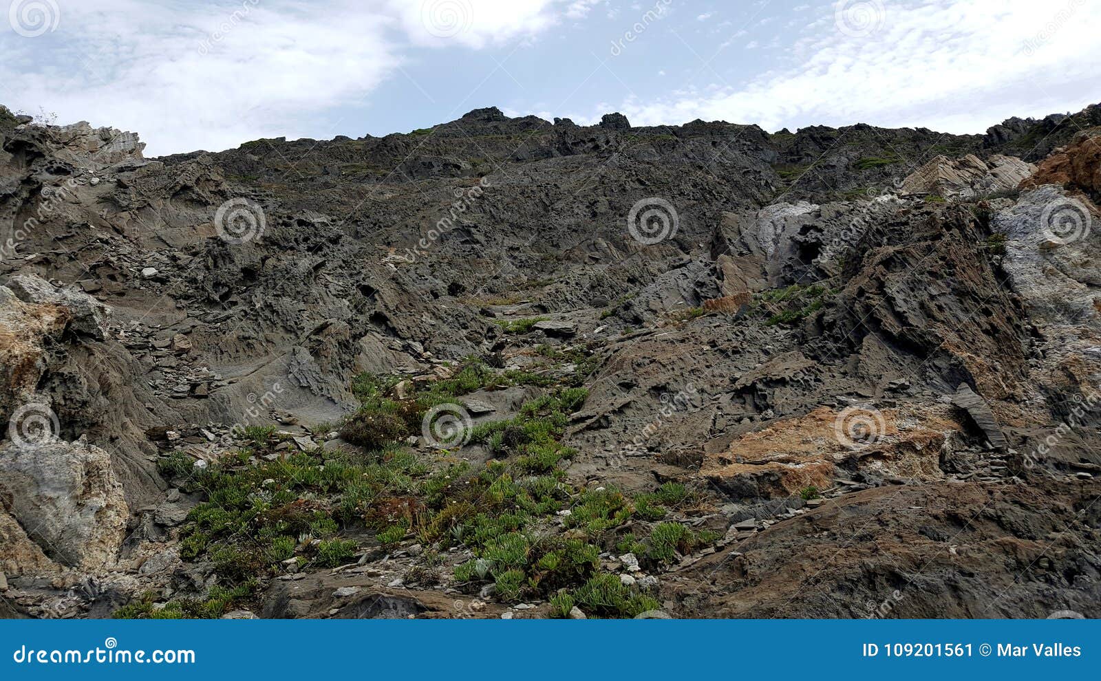 grey volcanic rocky landscape mountain