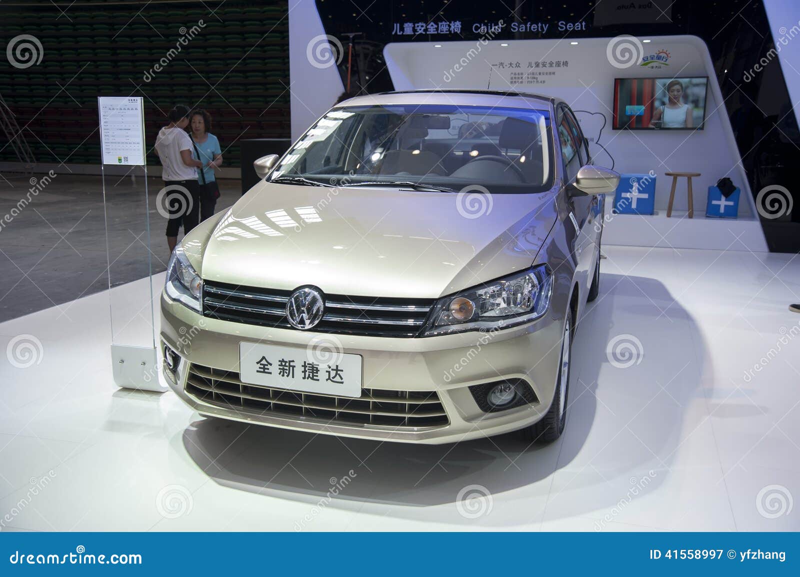 Grey volkswagen new jetta car in 2014 international auto expo.