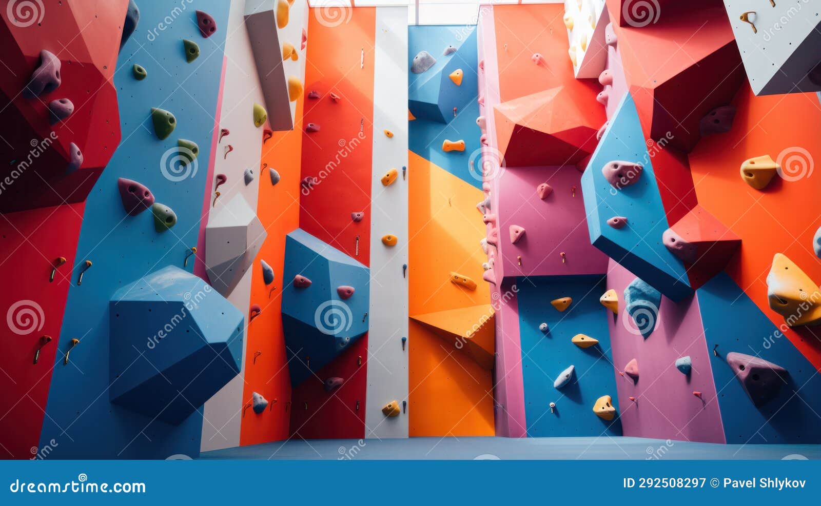 Grey Wall with Climbing Holds in Gym. Stock Image Image of care, wall