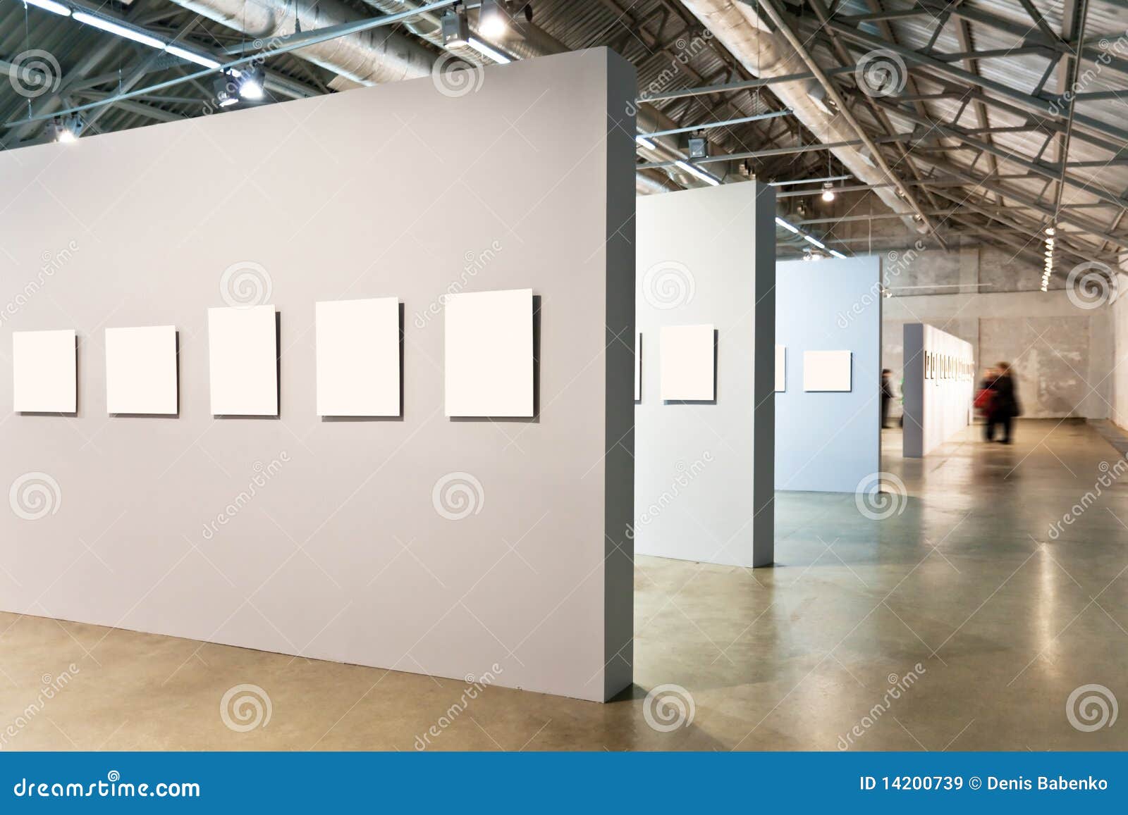 Grey Walls with Many Frames Stock Image Image of copyspace, abstract