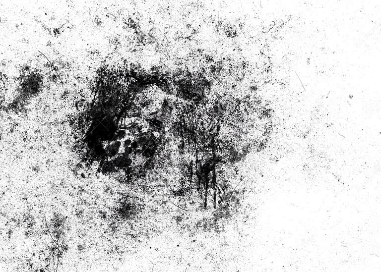 Grey White Ruined Cracked Horror Wall with Black Wrinkled Marble Central Parts. Goth Creepy