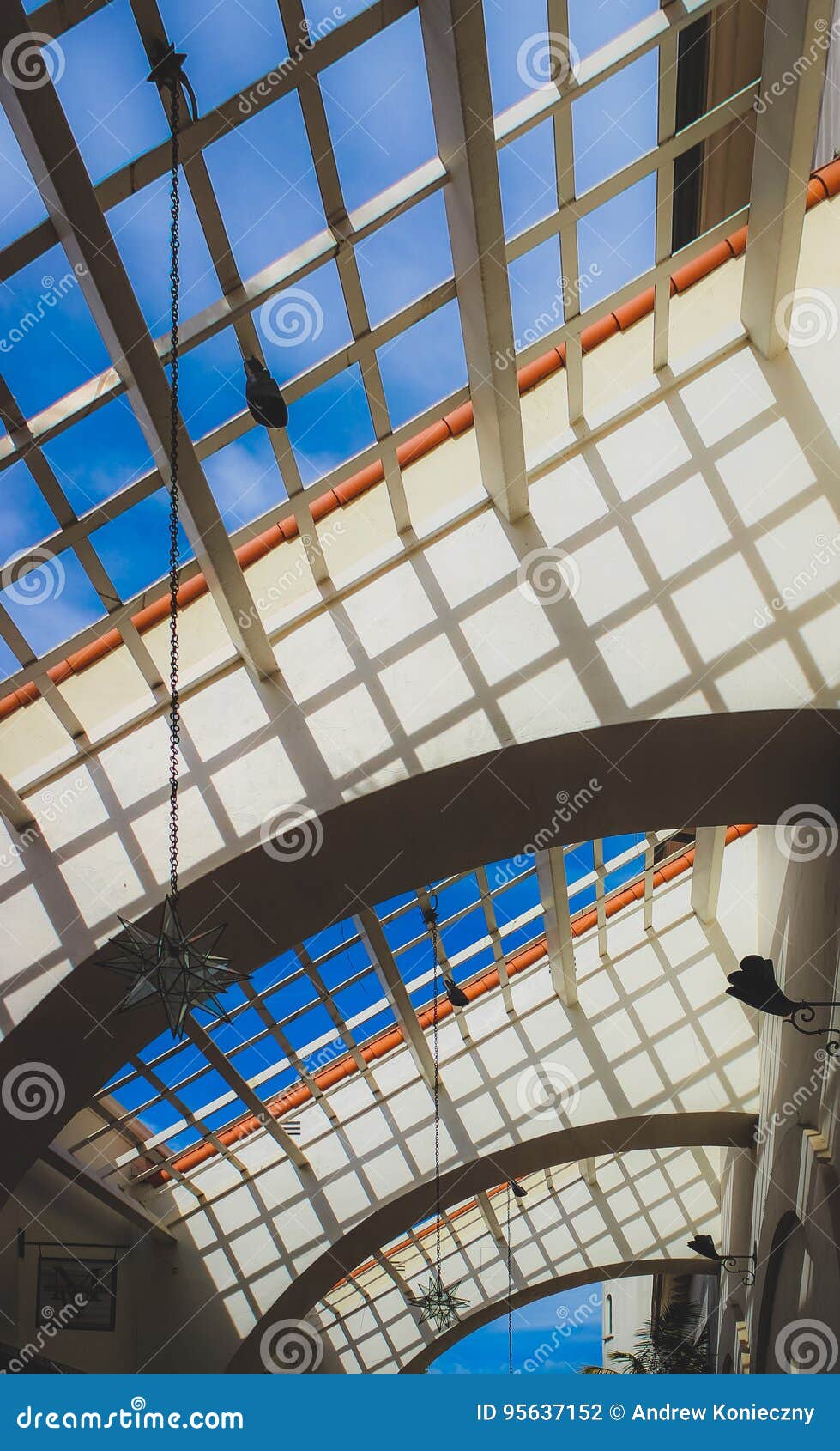 Grid Ceiling Spanish Building Stock Photo Image Of Ceiling