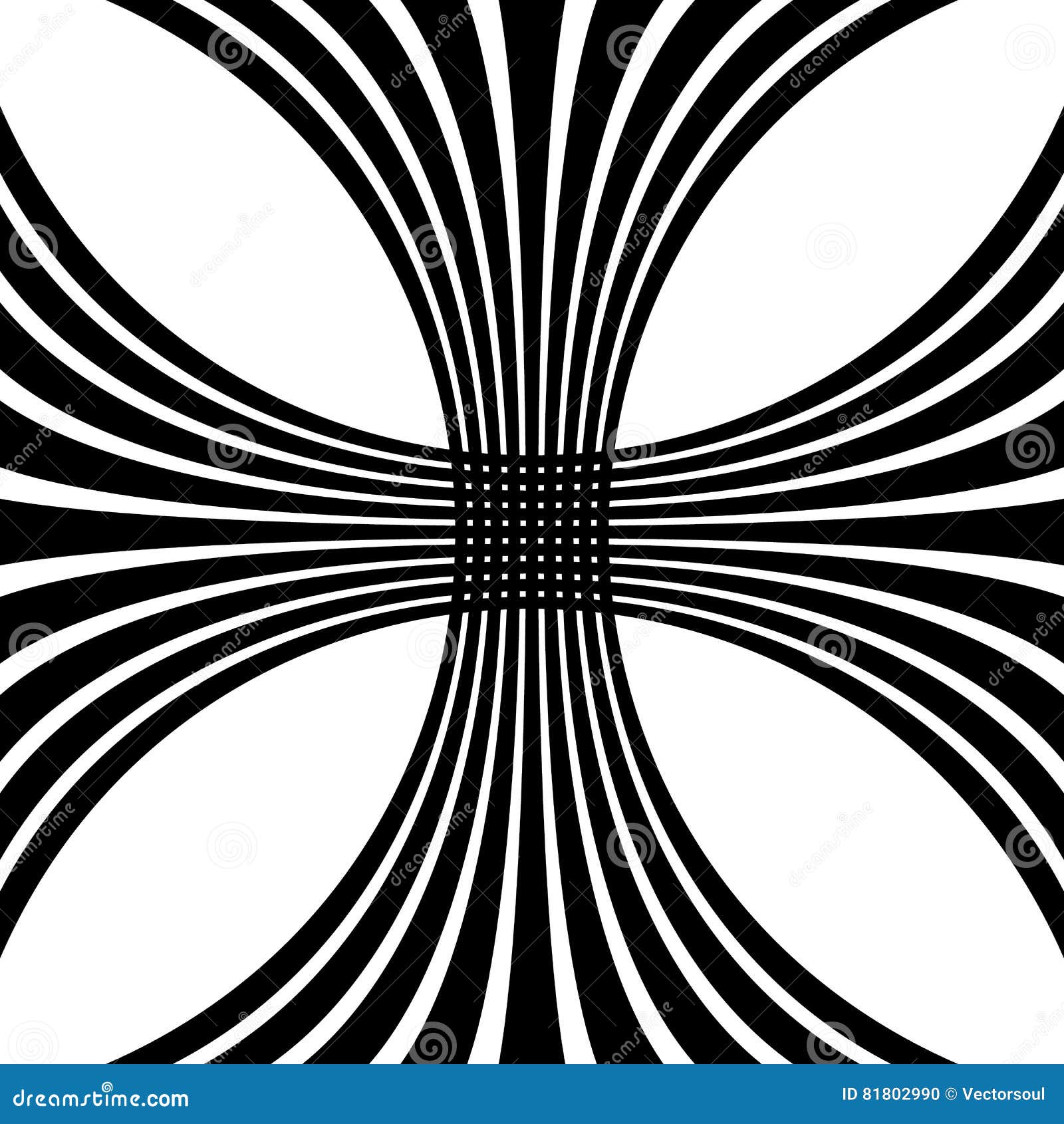 Grid, Mesh Distortion. Deformed Intersecting Lines Stock Vector ...