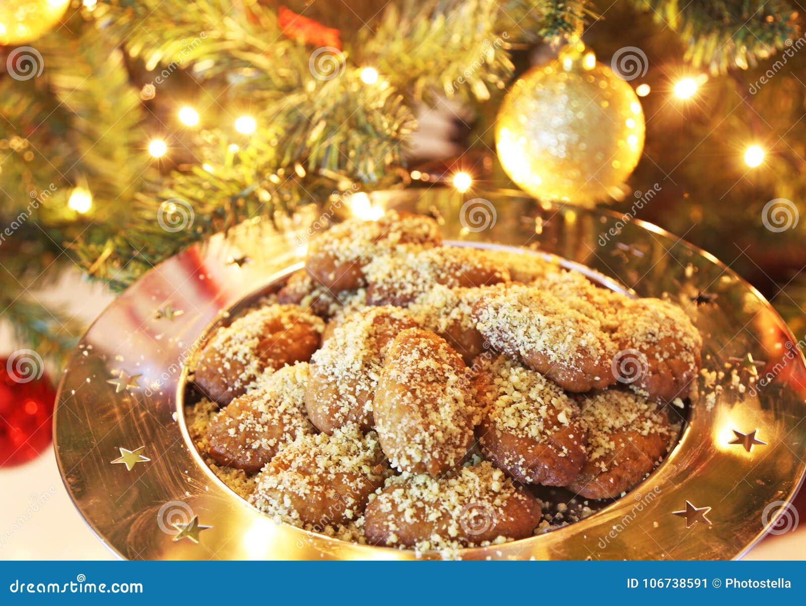 Griechisches Melomakarona Traditionelle Weihnachtsplätzchen Mit Honig ...