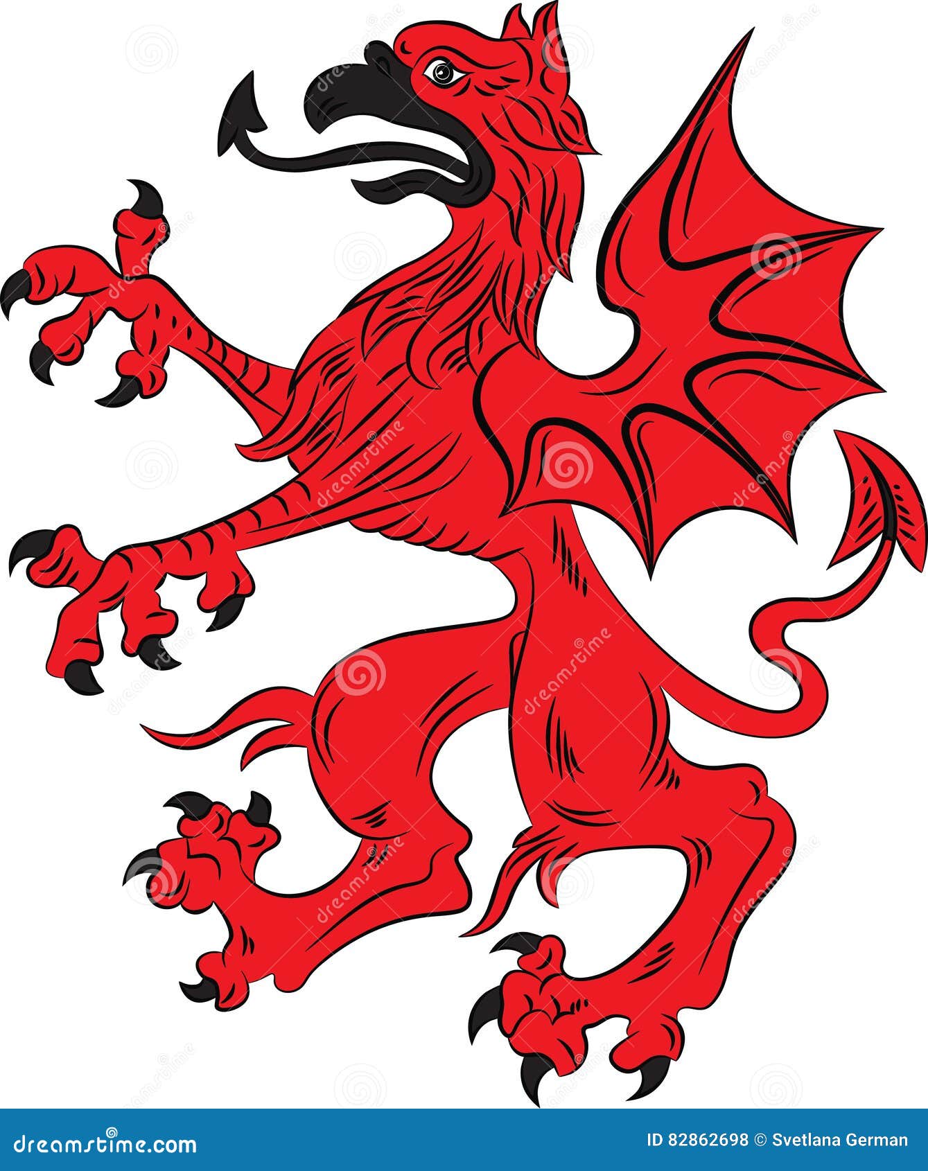 Griffin heraldry symbol stock vector. Illustration of emblem - 82862698