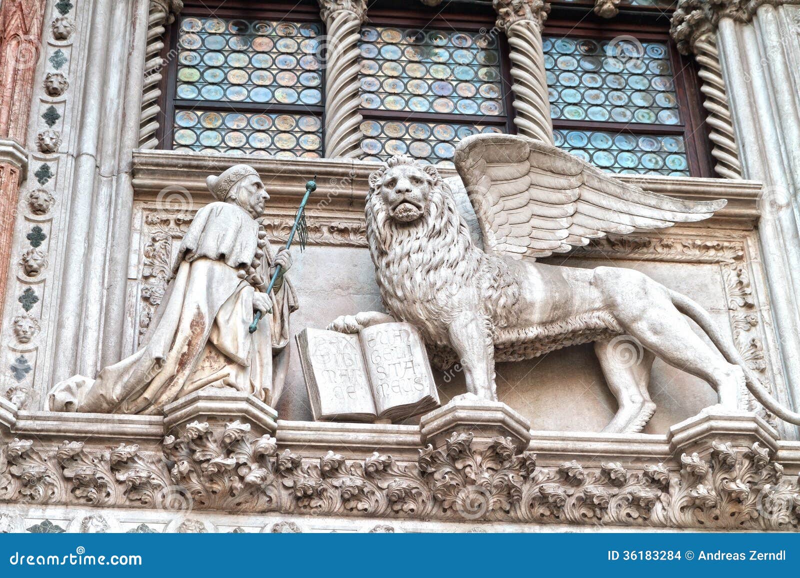 Griffin Statue at the Worlds Most Beautiful Square Piazza San Marco ...