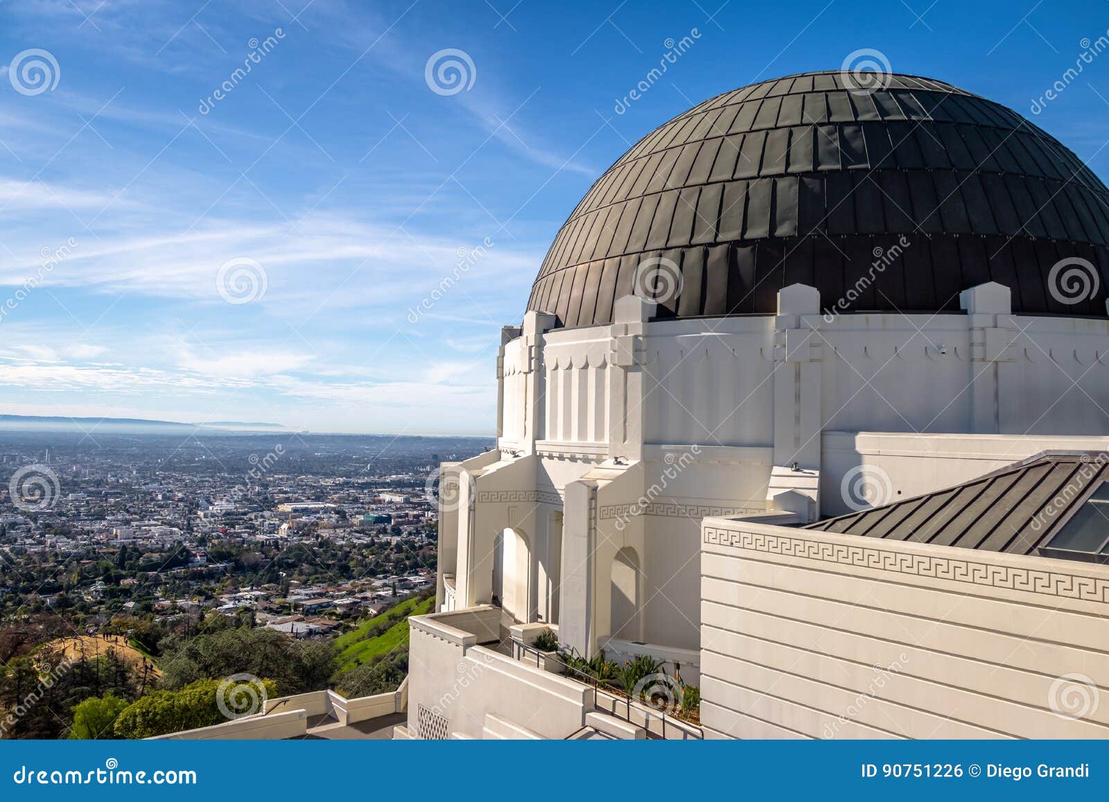 griffith observatory and city skyline - los angeles, california, usa