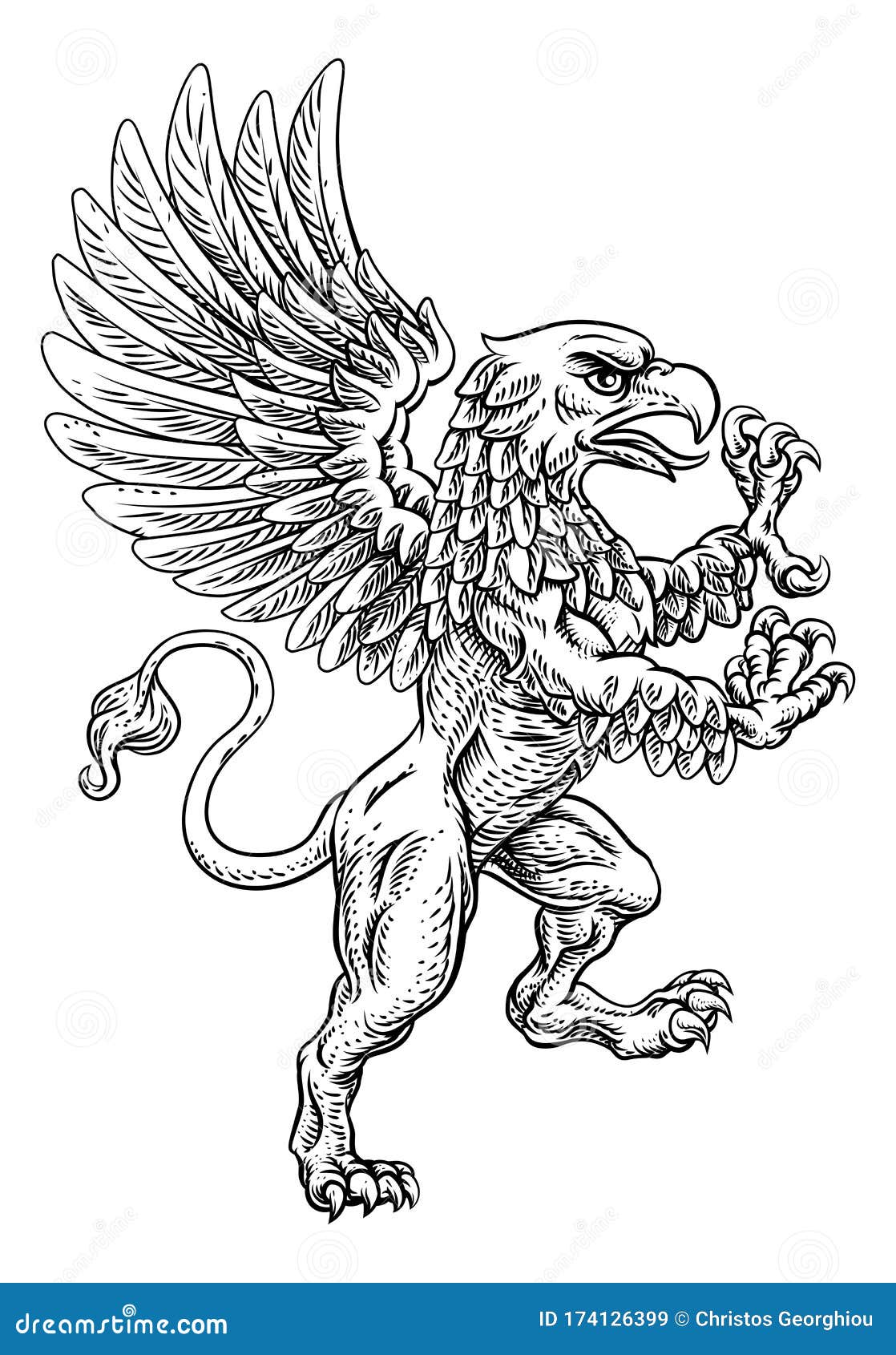griffon rampant gryphon coat of arms crest mascot
