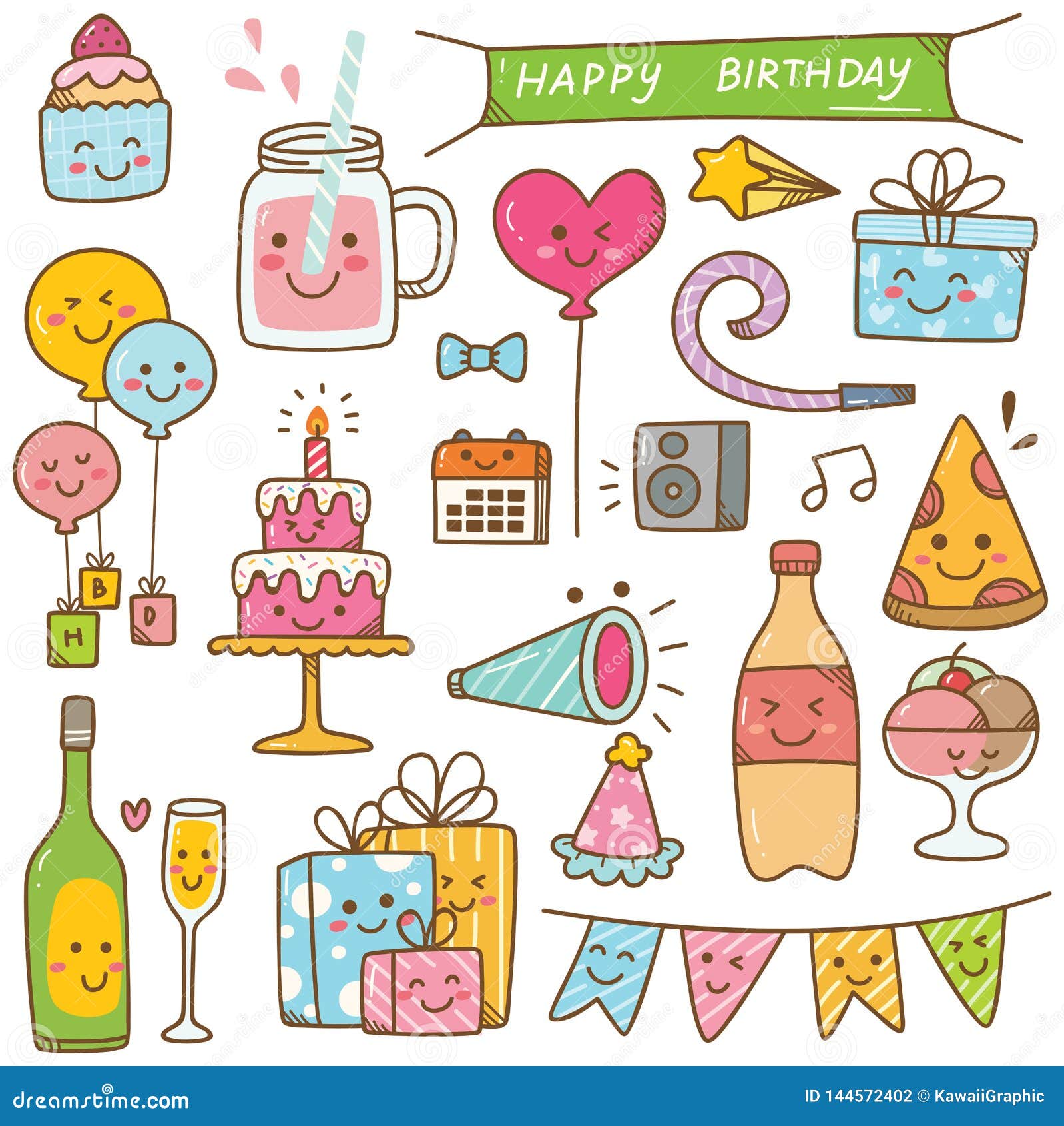 Griffonnage D Anniversaire De Style De Kawaii D Isolement Sur Le Fond Blanc Illustration Stock Illustration Du Cupcake Chocolat Griffonnage D Anniversaire De Style De Kawaii D Isolement Sur Le Fond Blanc Illustration Stock Illustration Du Cupcake Chocolat