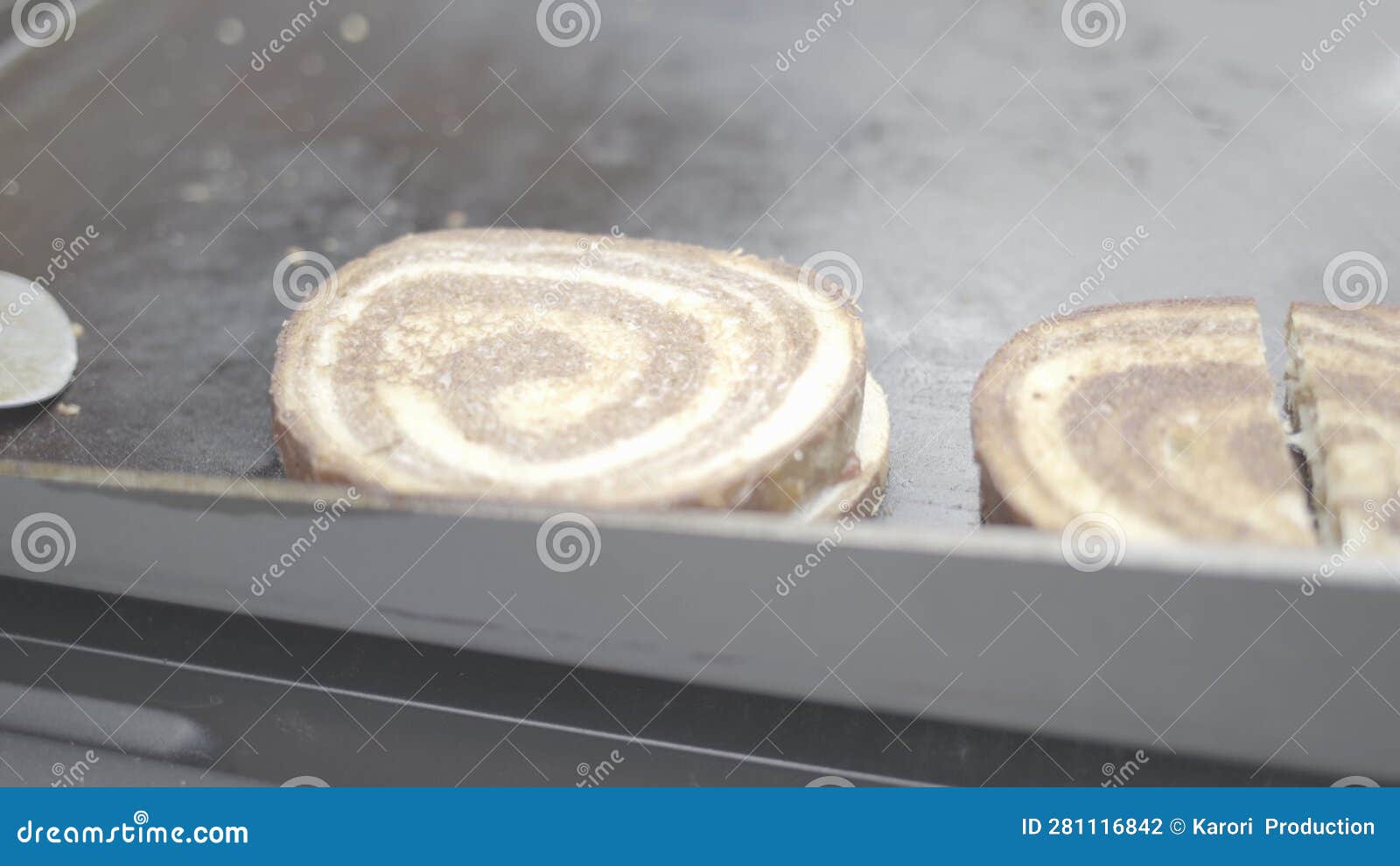 Griled Cheese Roll Burning in a Festival in Toronto Stock Footage