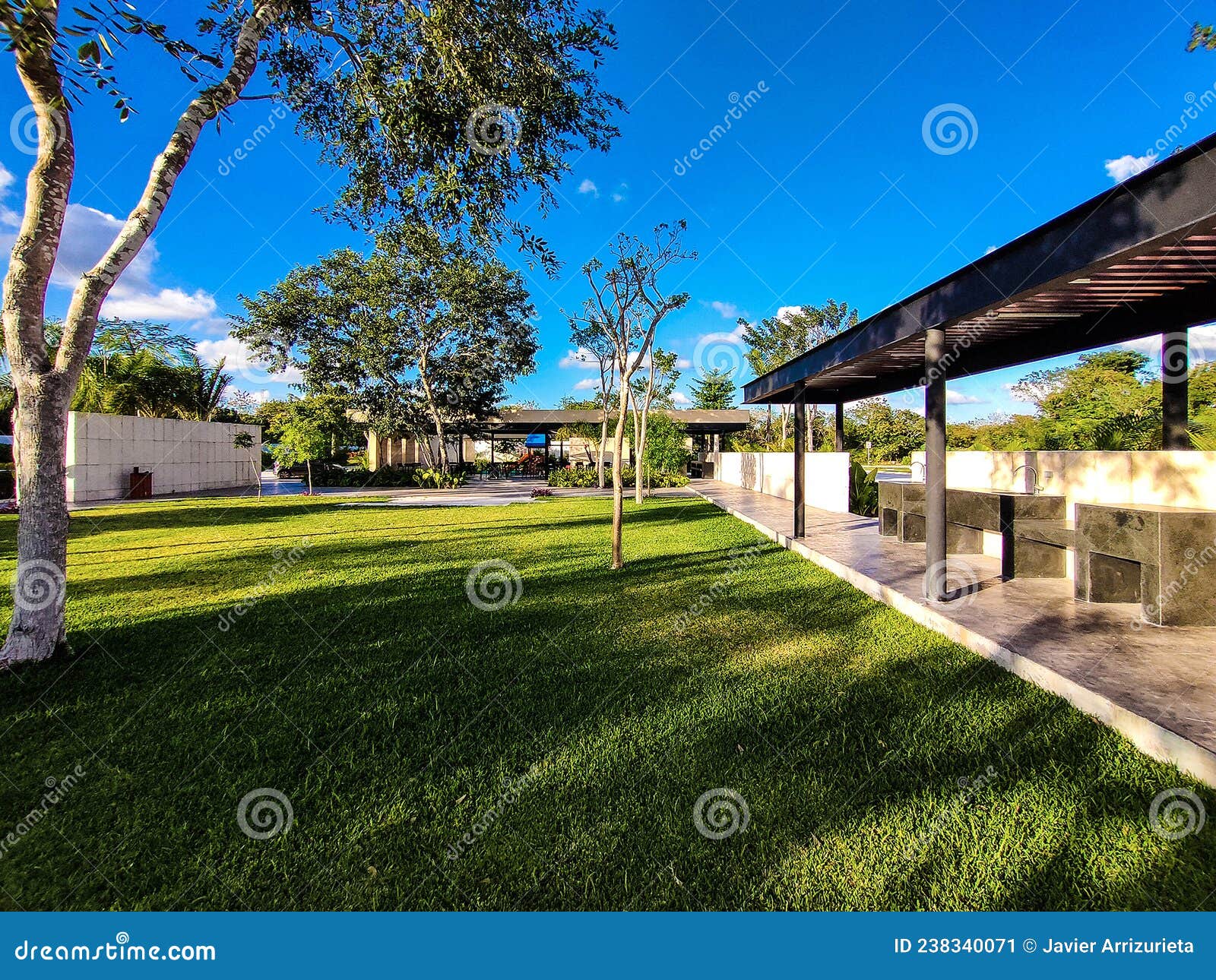 Grill Area and Parks within a Private Residential Area Stock Image Image of plants, club