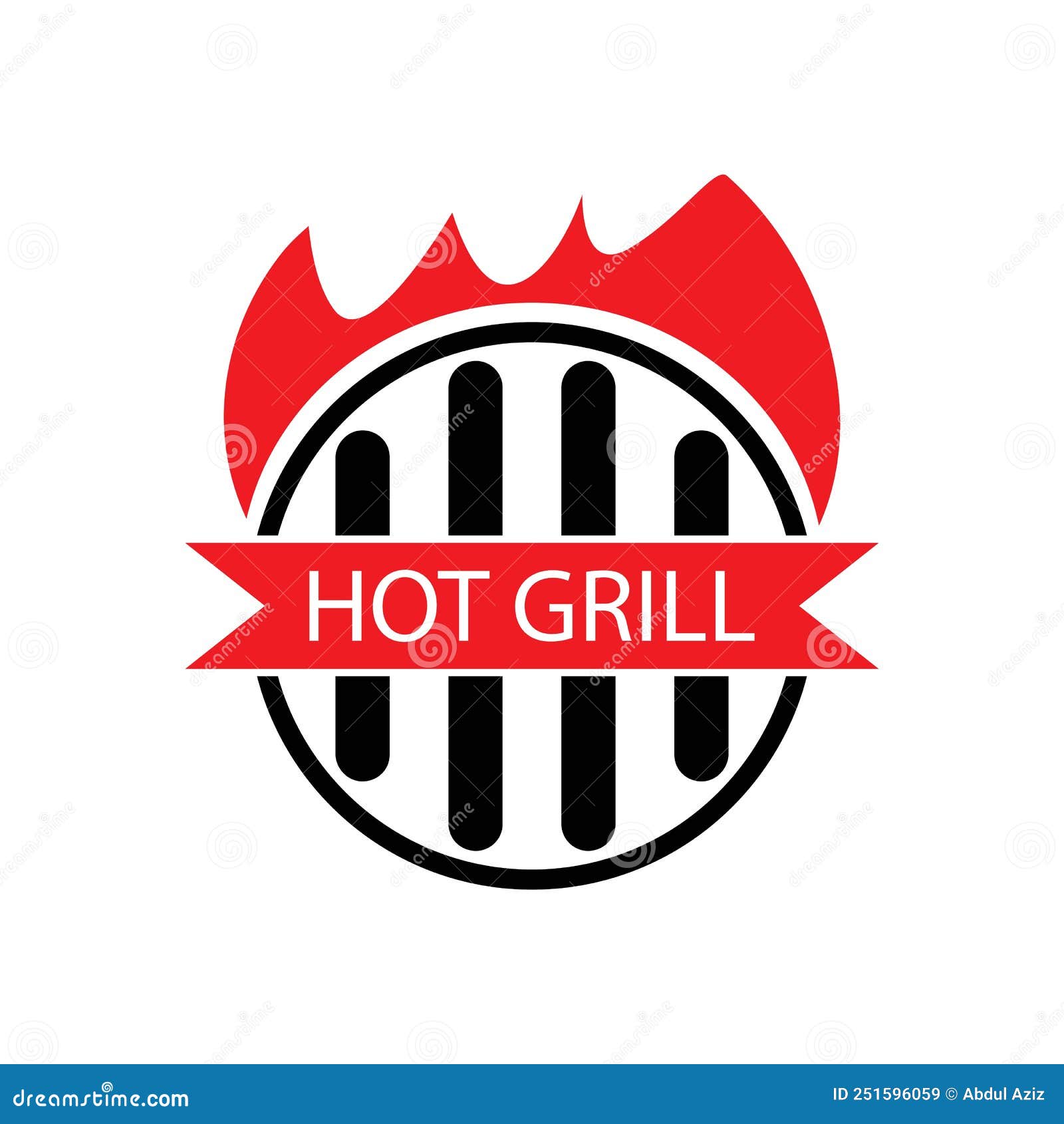 Grill Barbeque Icon Logo Free Vector Stock Vector Illustration of