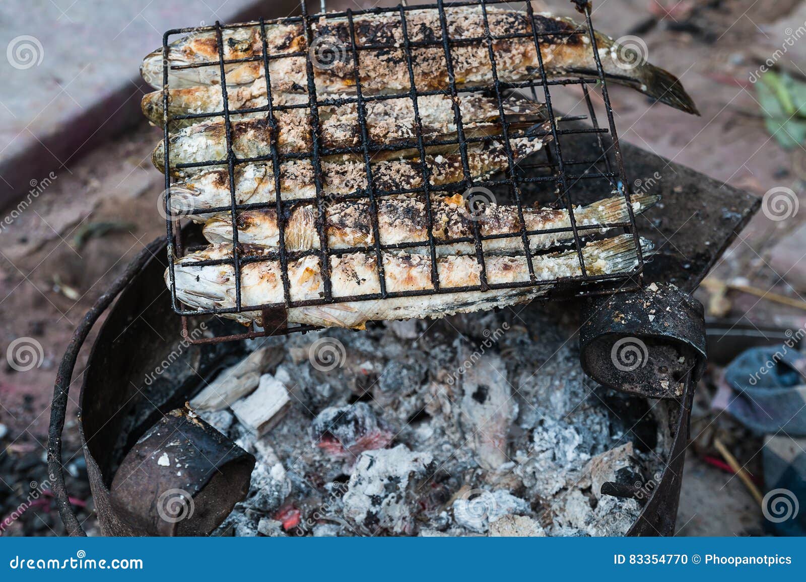 Grill fish on stove stock photo. Image of summer, grill 83354770