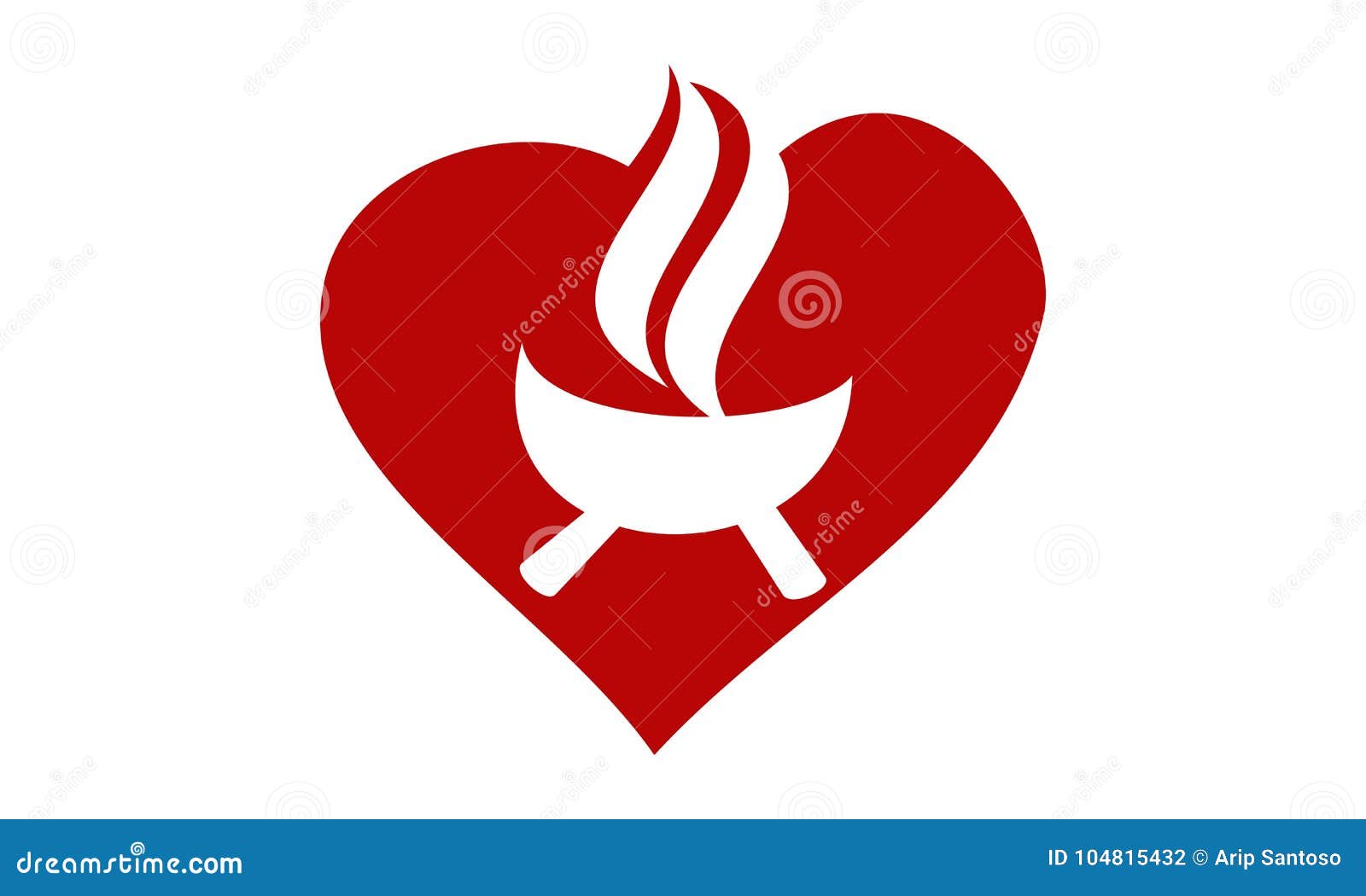Grill Love Template stock vector. Illustration of heart 104815432