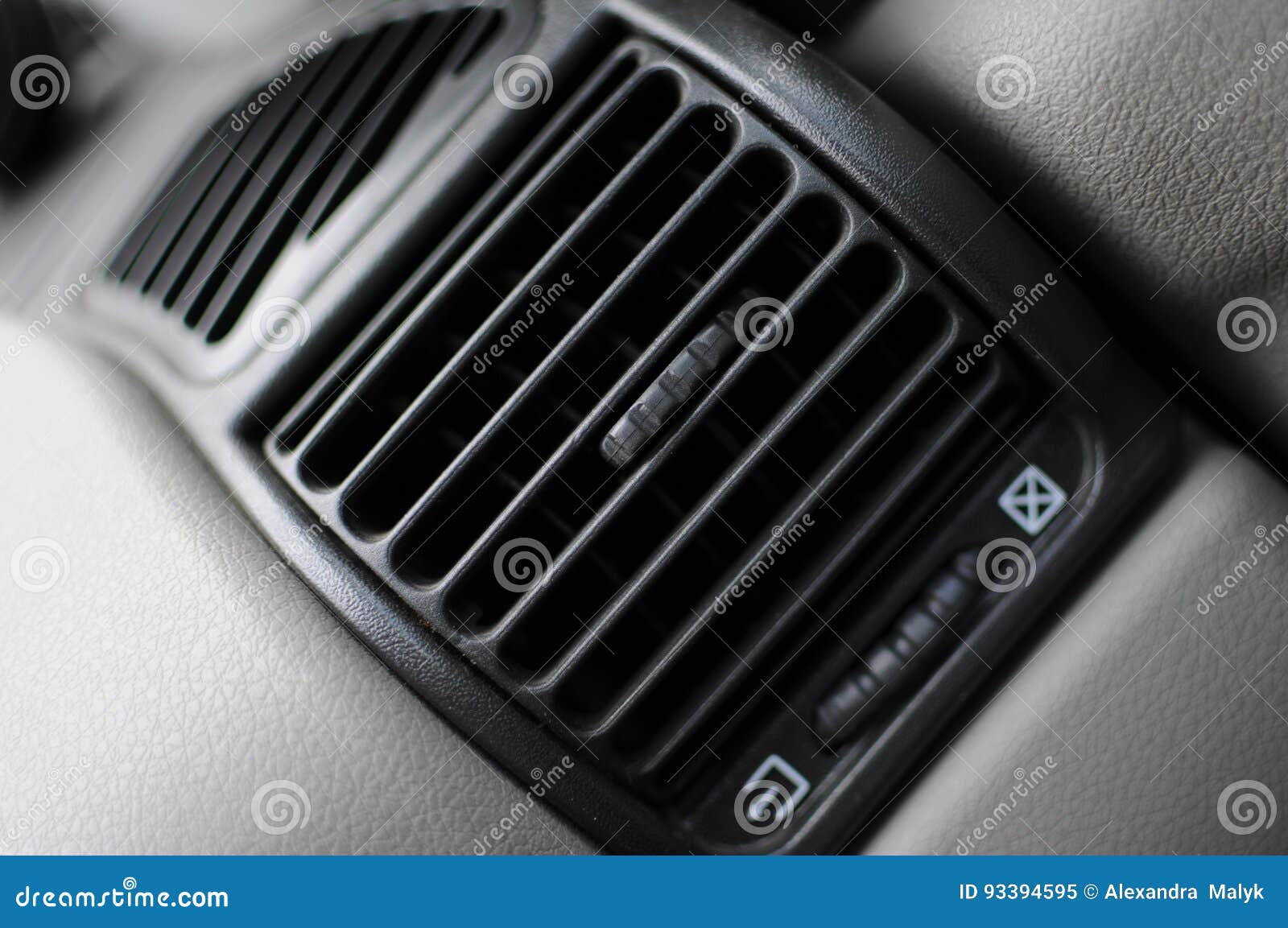 Air Conditioner Vent Grill in a Modern Car Stock Image Image of