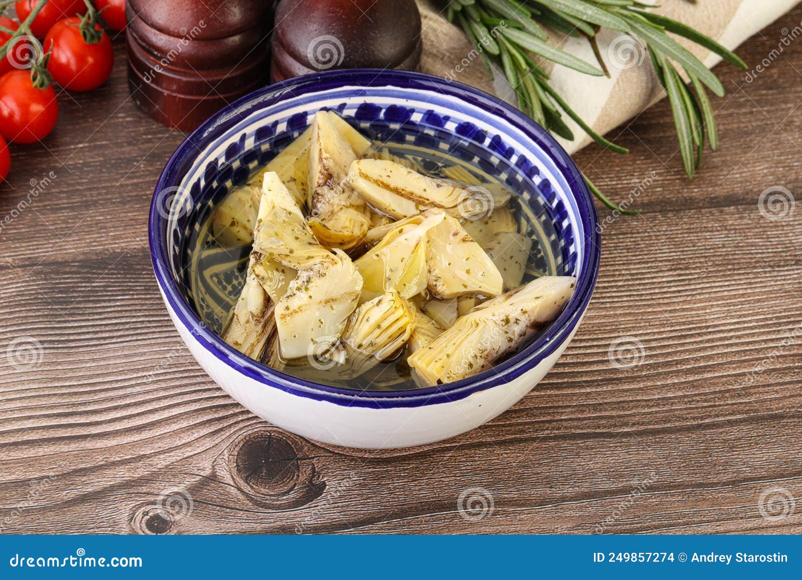 Grilled Artichoke Marinated in Oil Stock Photo Image of food, nutrition 249857274