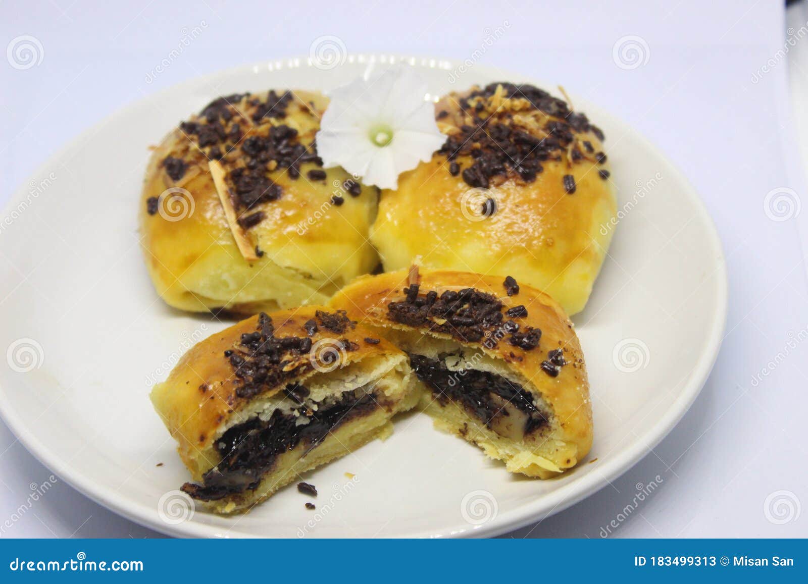 Grilled Banana from West Java in Pattern Background. Delicious Grilled