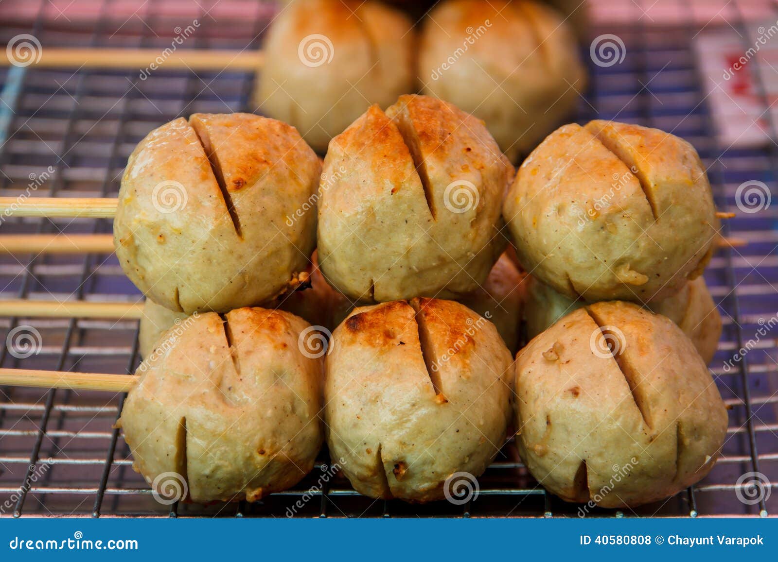 Grilled big meat balls stock photo. Image of cook, grill 40580808