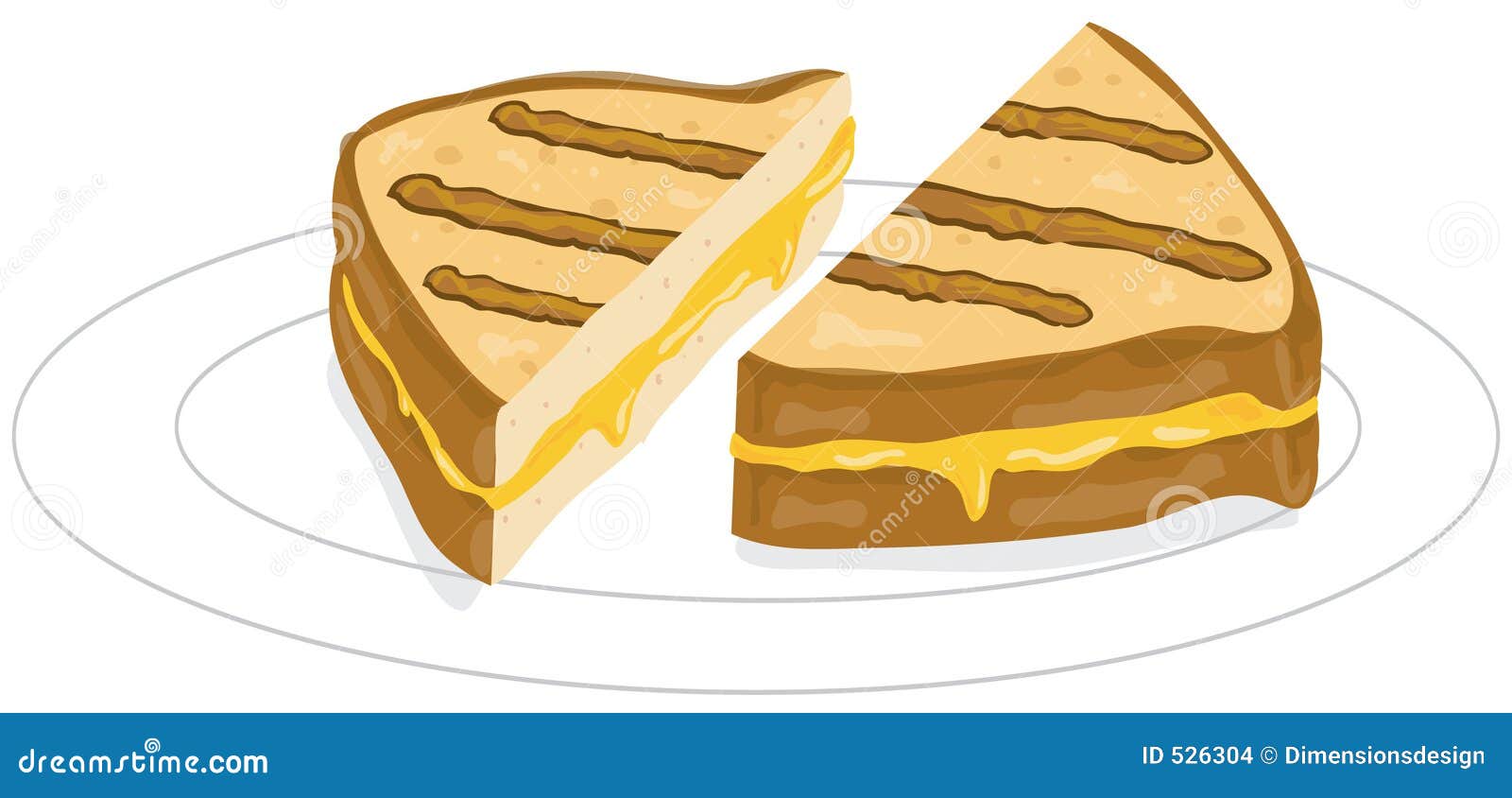 Grilled Cheese Stock Illustration Illustration Of Sandwhich 526304