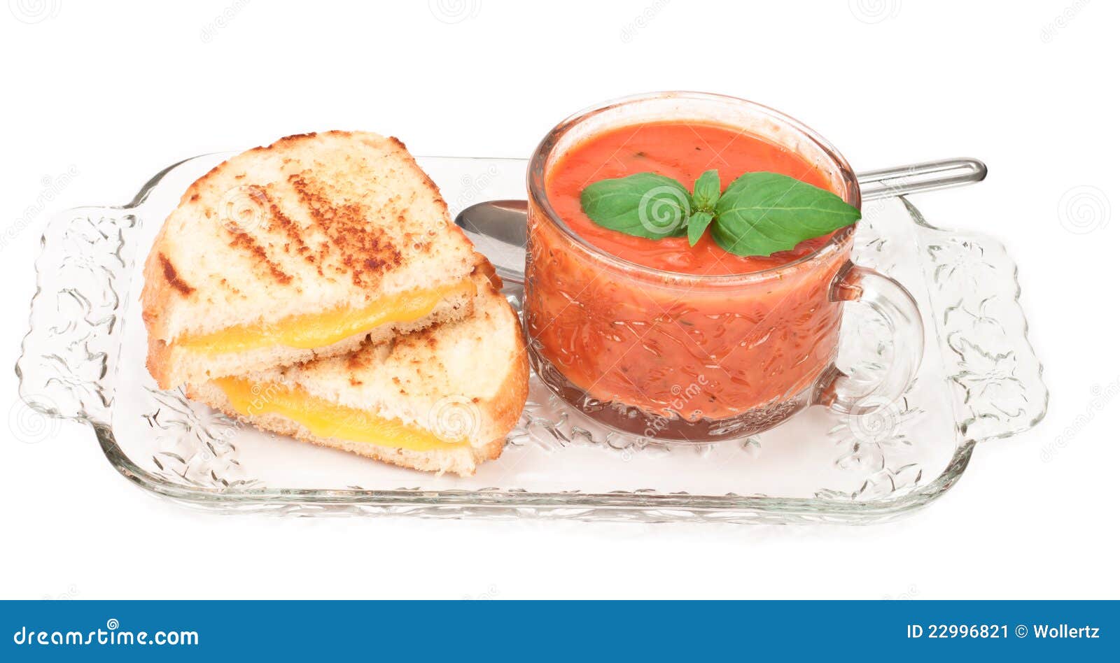 Grilled Cheese and Tomato Soup Stock Image Image of herb, diner 22996821