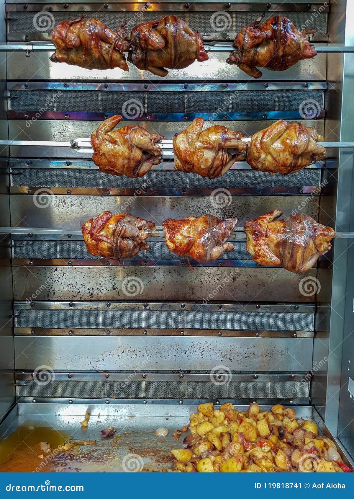 Roast Chicken.Thailand Street Food. Stock Image - Image of festival