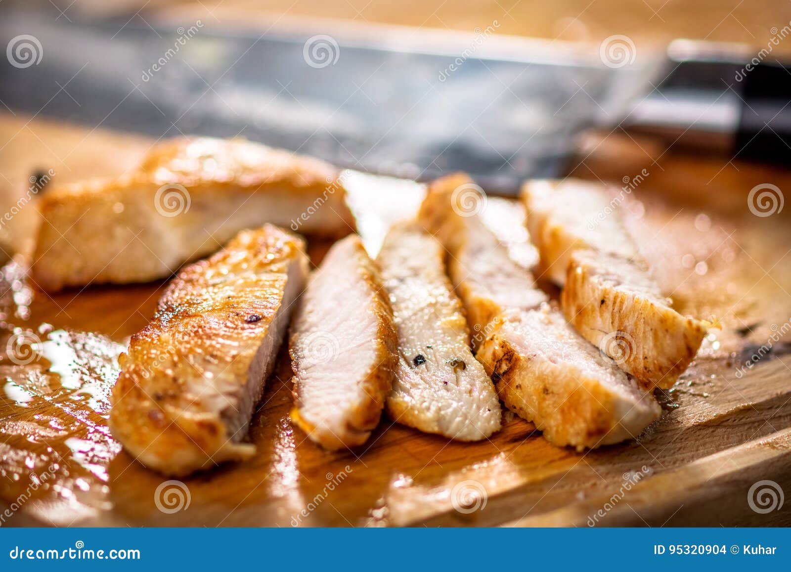 Grilled Chicken Food In Packet. Espicy Curry. Fried Chicken Meat Cutlet