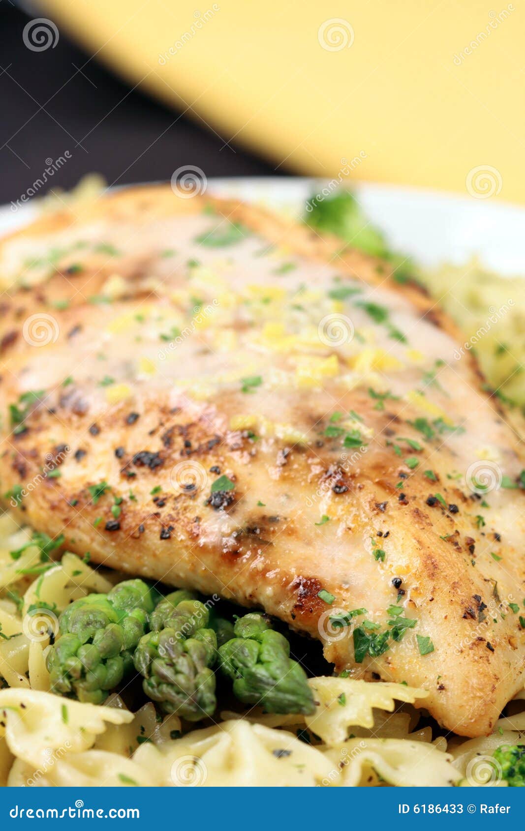 Grilled Chicken Breast and Pasta Stock Image Image of homemade