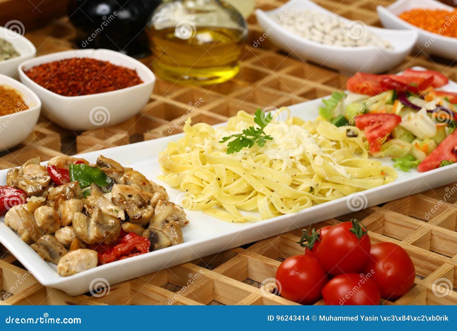 Grilled Chicken Breast with Sauce and Pasta Stock Photo Image of diet